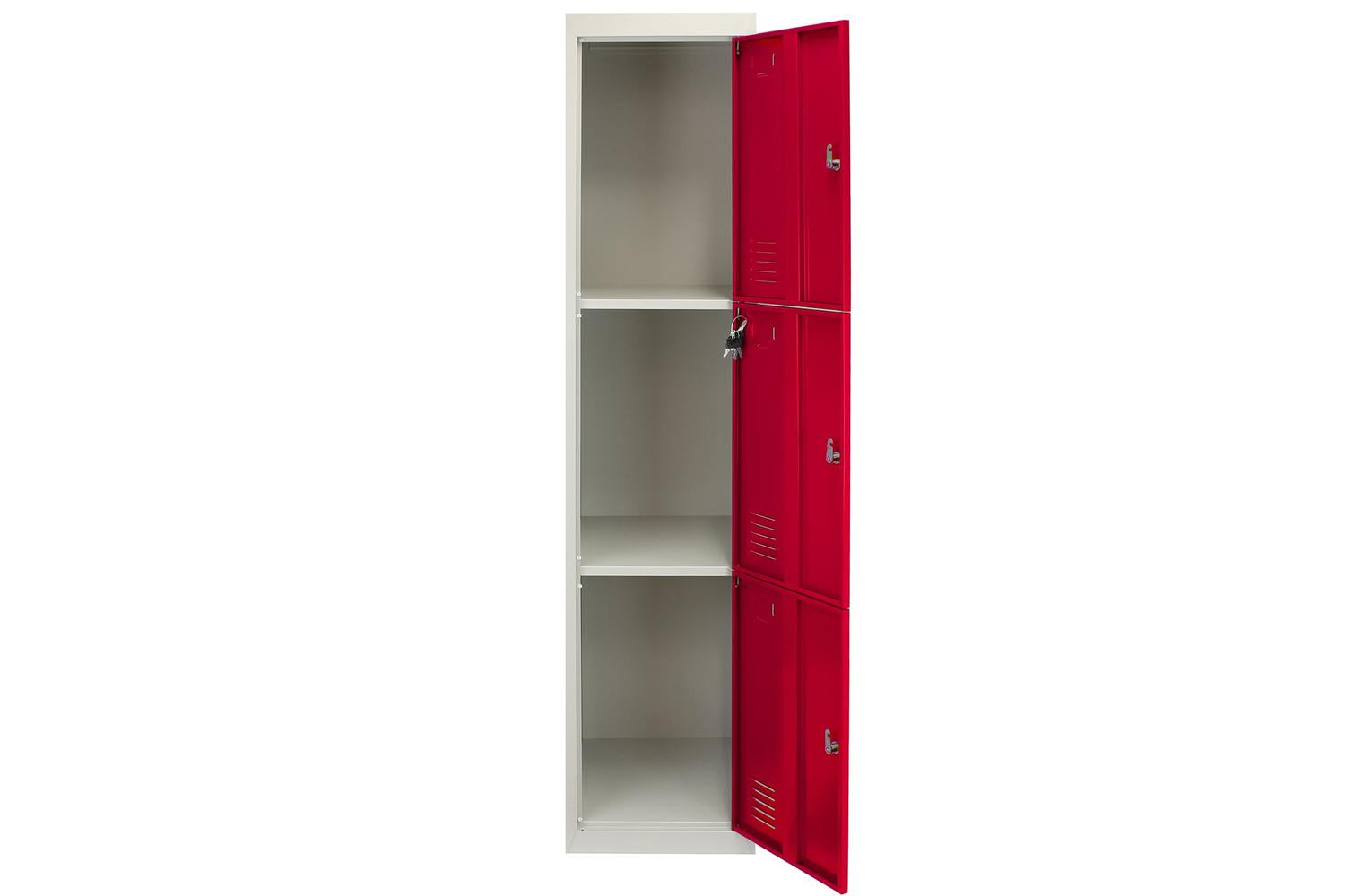 Monstershop 3 x Metal Storage Locker | Red-6