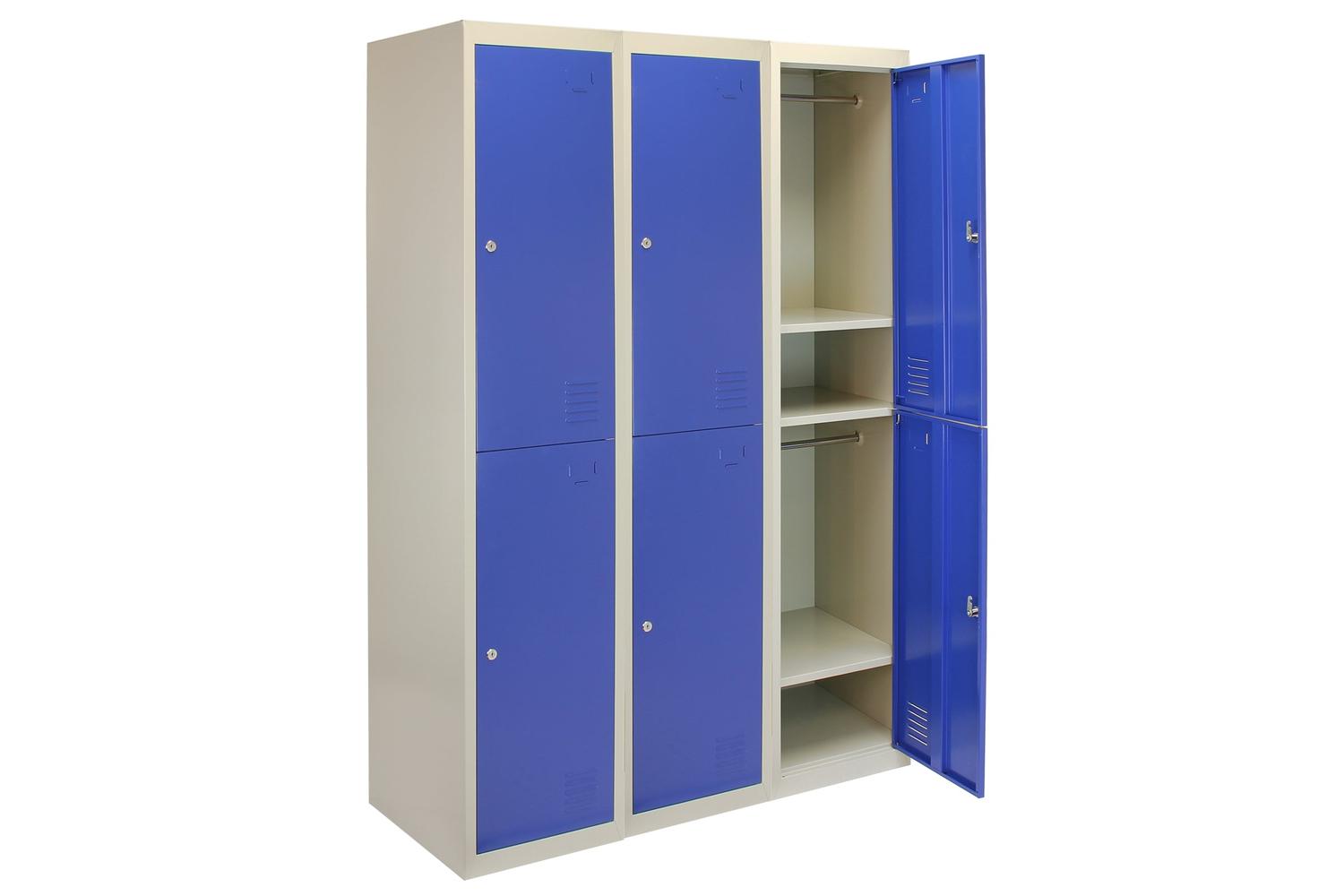 Monstershop 3 x Metal Storage Lockers | Blue