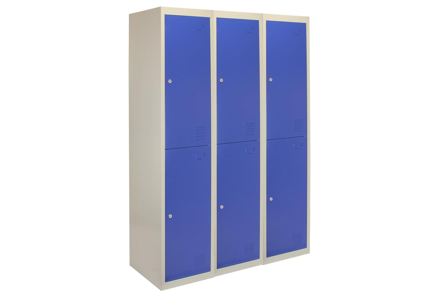 Monstershop 3 x Metal Storage Lockers | Blue-2