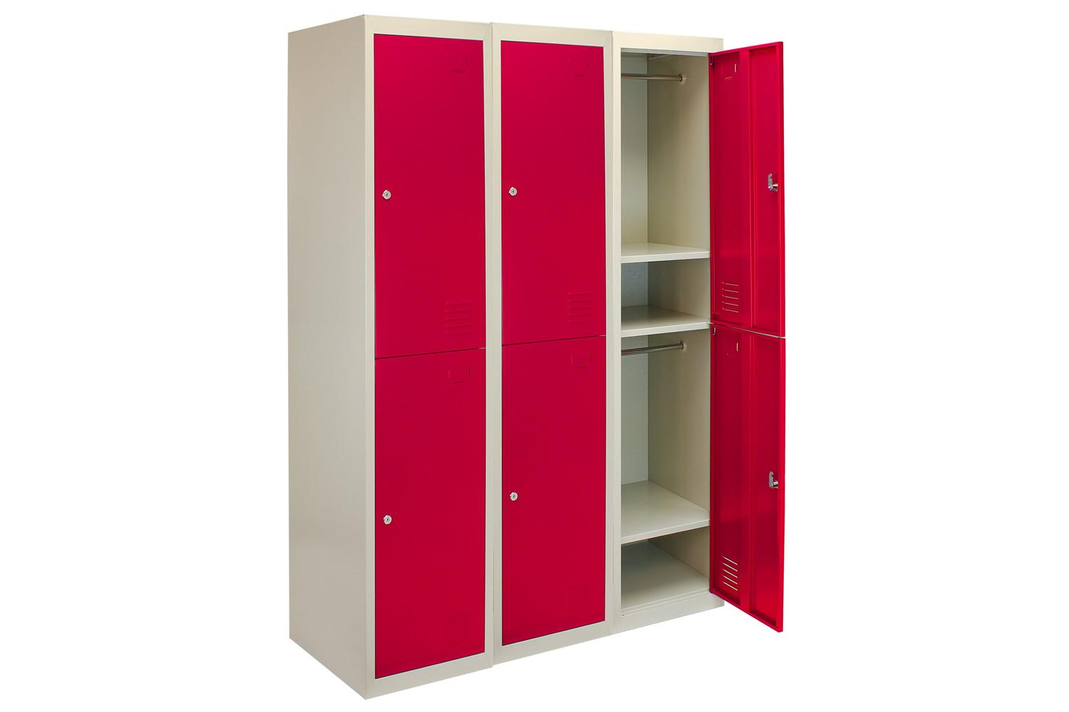 Monstershop 3 x Metal Storage Lockers | Red