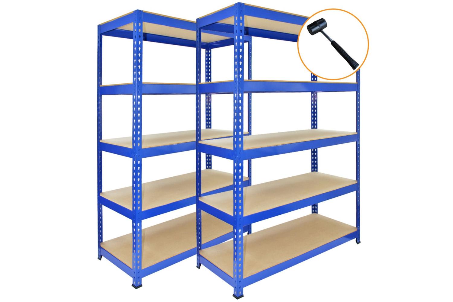 Monstershop 3 x Q-Rax 120 x 50 x 180cm Racking Units | Blue-3