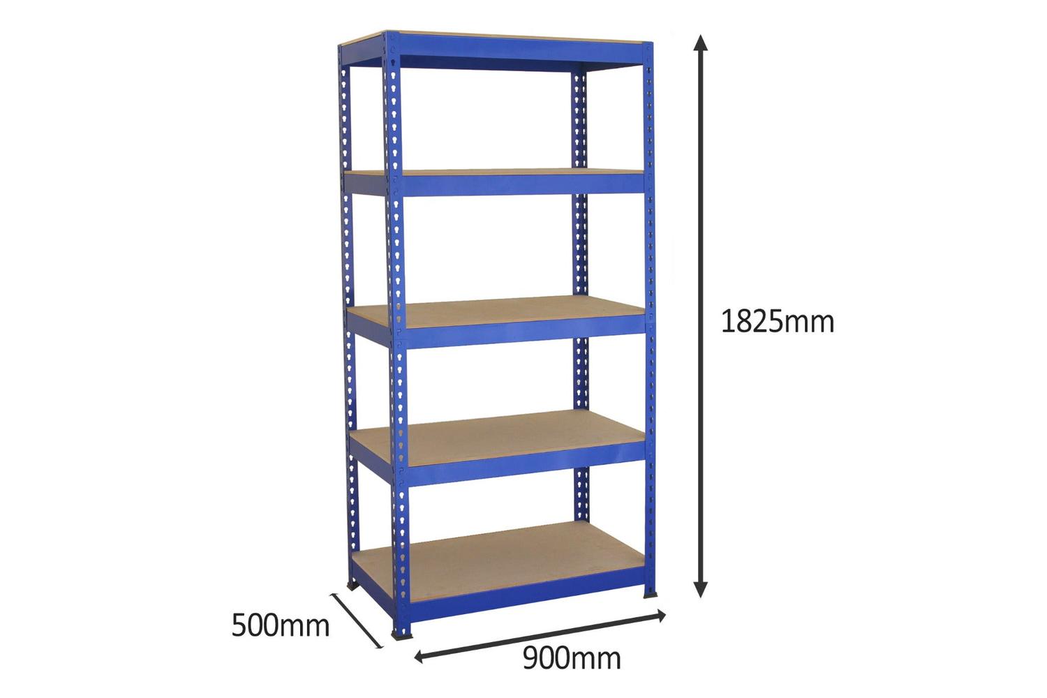 Monstershop 3 x Q-Rax 90 x 50 x 180cm Racking Units | Blue-6