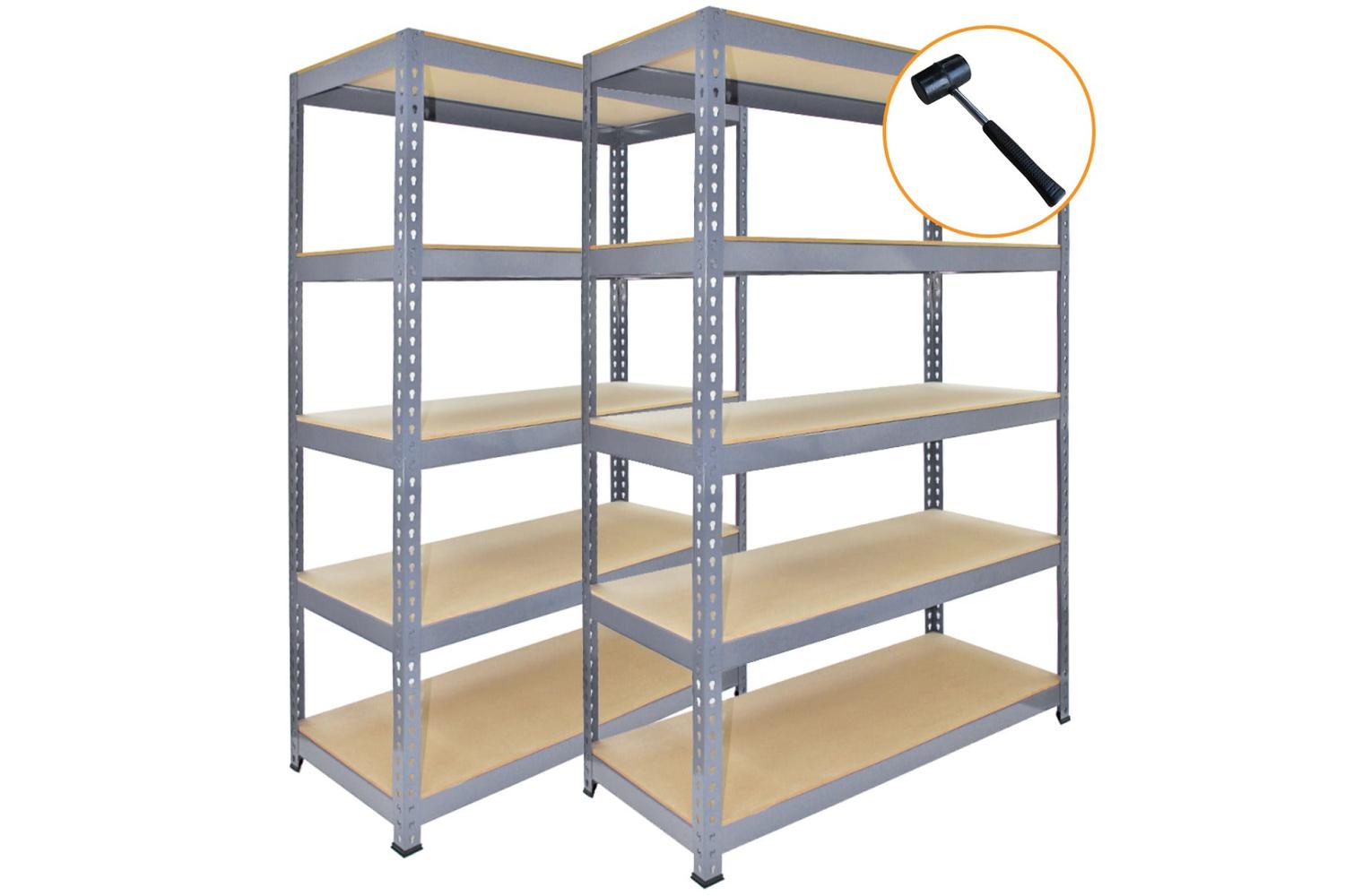 Monstershop 3 x Q-Rax 120 x 50 x 180cm Racking Units | Grey-2