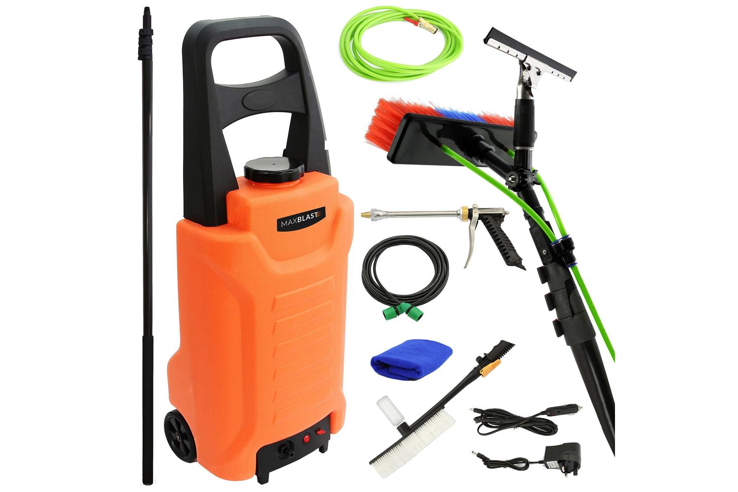 Monstershop 30ft Water Fed Cleaning Pole &  Water Trolley