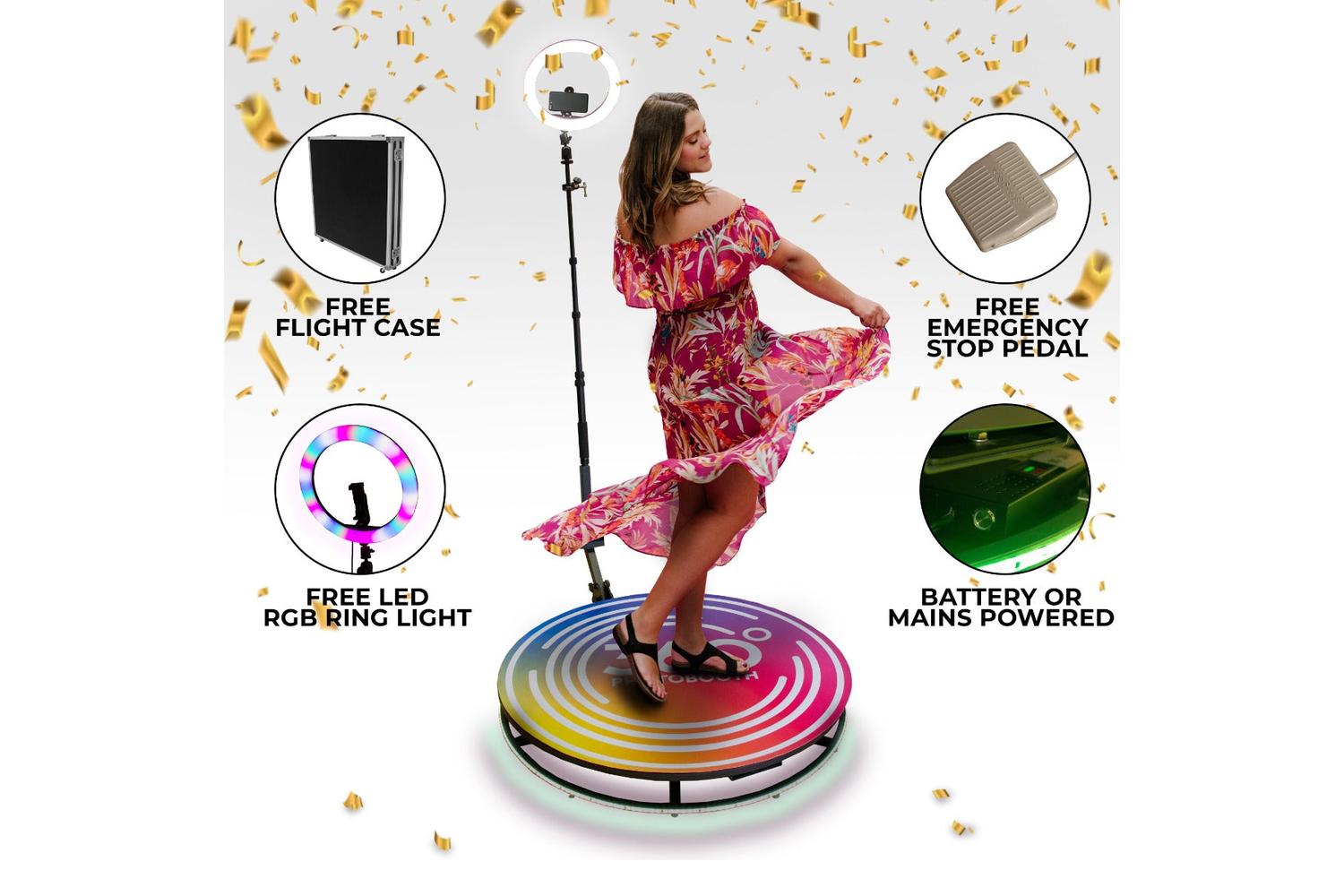 Monstershop 360 Photo Booth | Black | 100 cm-2