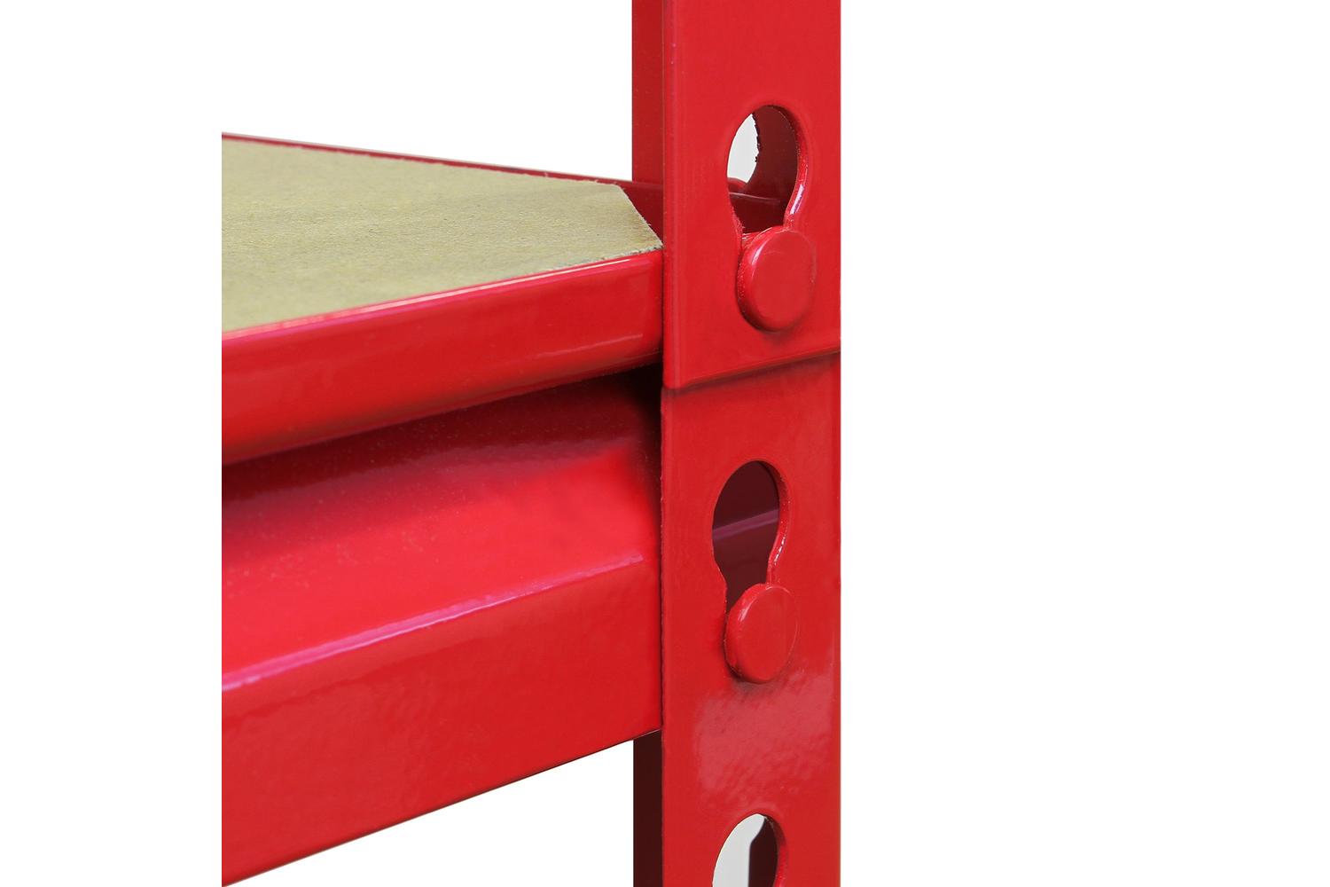 Monstershop 4 x Z-Rax Metal Racking Units | Red-8