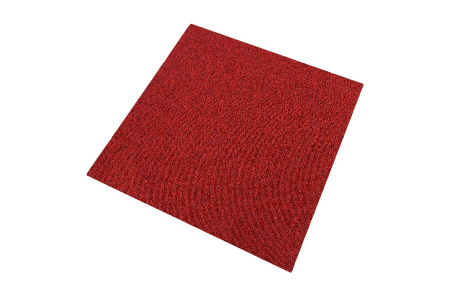 Monstershop 40 x Carpet Tiles | Scarlet Red/Charcoal Black-2