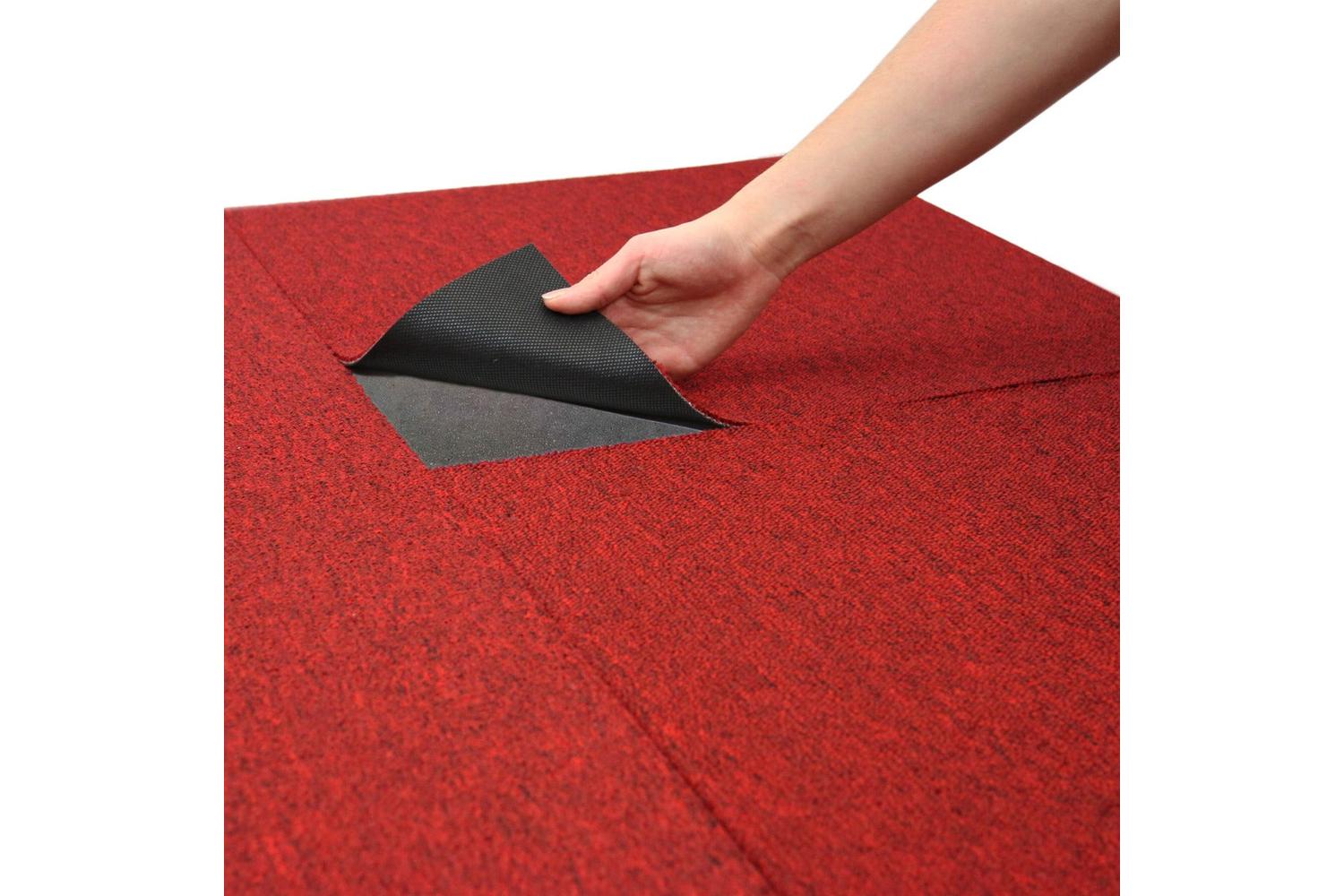 Monstershop 40 x Carpet Tiles | Scarlet Red/Sand-5