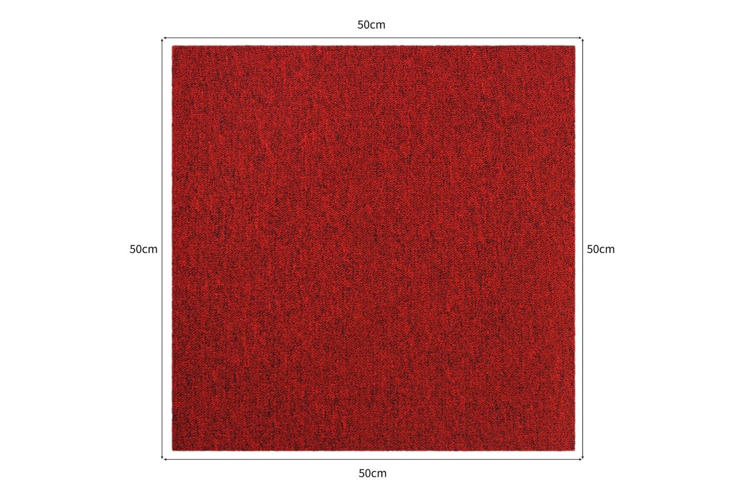 Monstershop 40 x Carpet Tiles | Scarlet Red/Sand-6