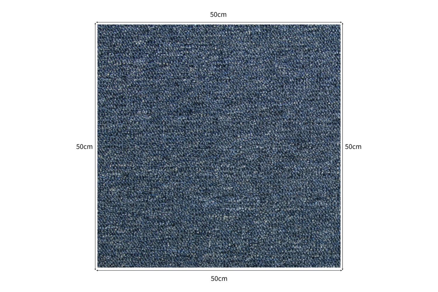 Monstershop 40 x Carpet Tiles | Storm Blue/Platinum Grey-6