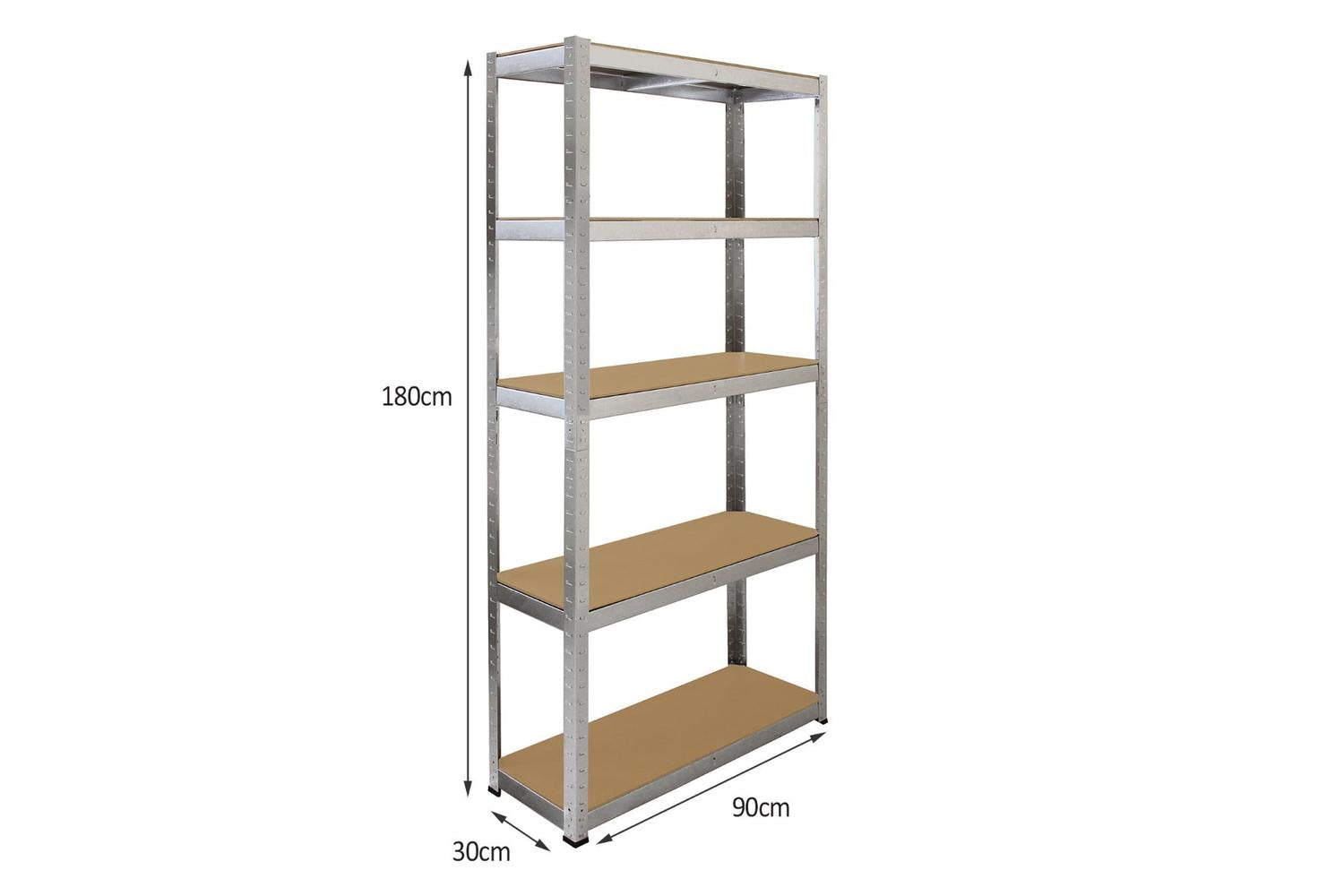 Monstershop 6 x Galwix Galvanised Racking Units | Silver-6