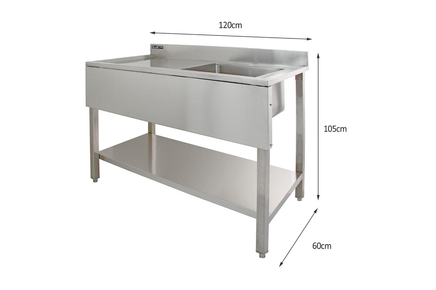 Monstershop 6ft Catering Bench & Wall Mounted Shelves-4