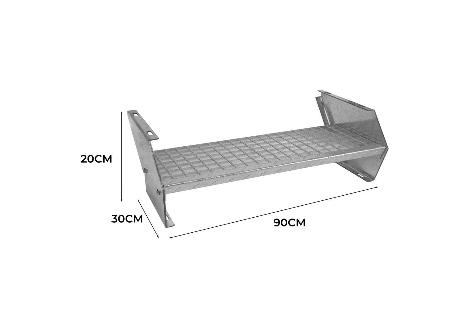 Monstershop Additional Galvanised Steel Staircase | Silver-6