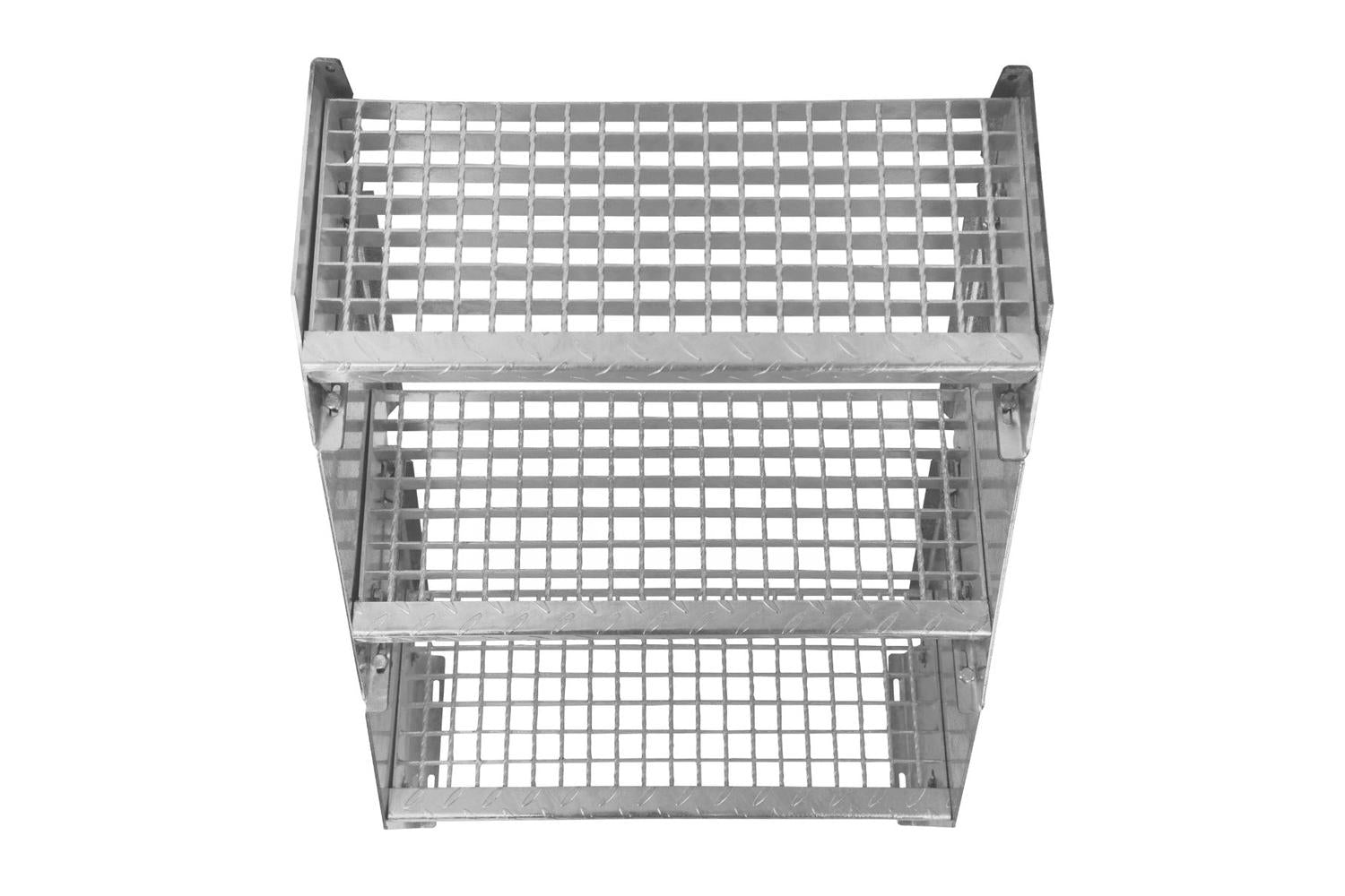 Monstershop Adjustable 5 Section Galvanised Staircase | Silver-3