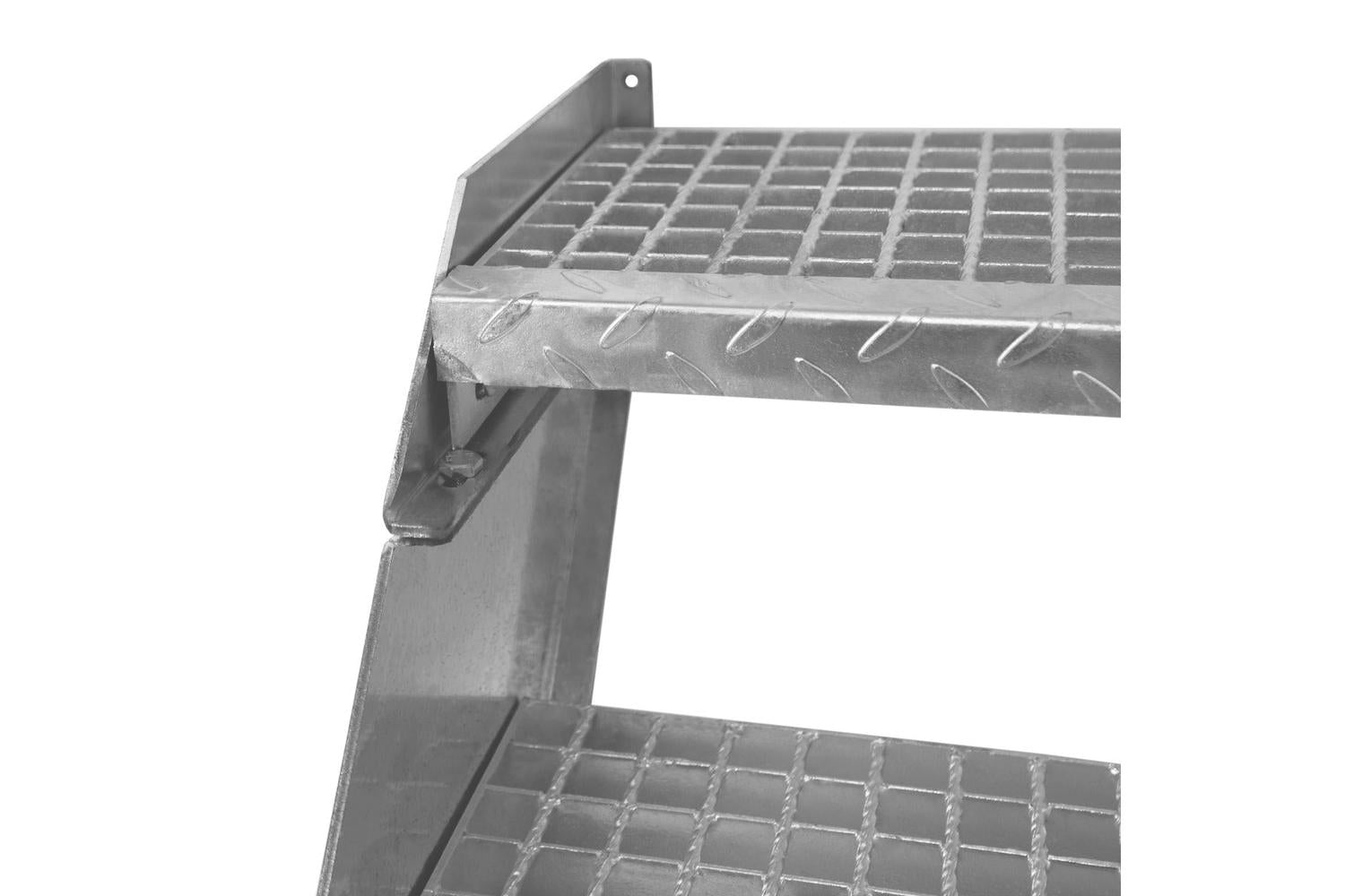 Monstershop Adjustable 5 Section Galvanised Staircase | Silver-8