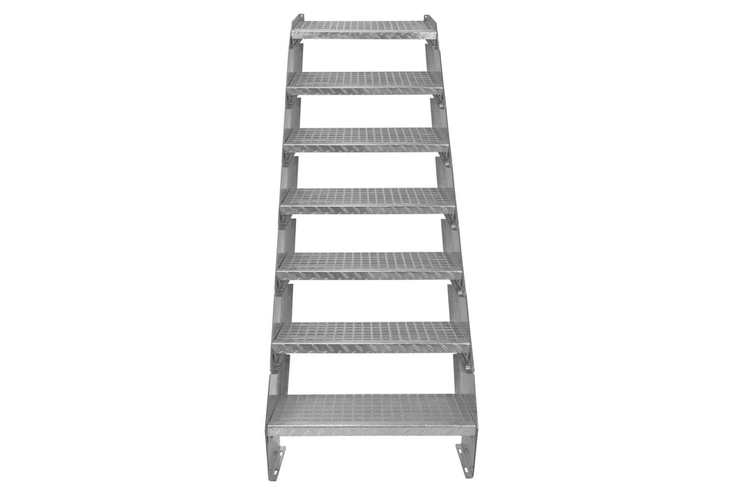 Monstershop Adjustable 7 Section Galvanised Staircase | Silver-2