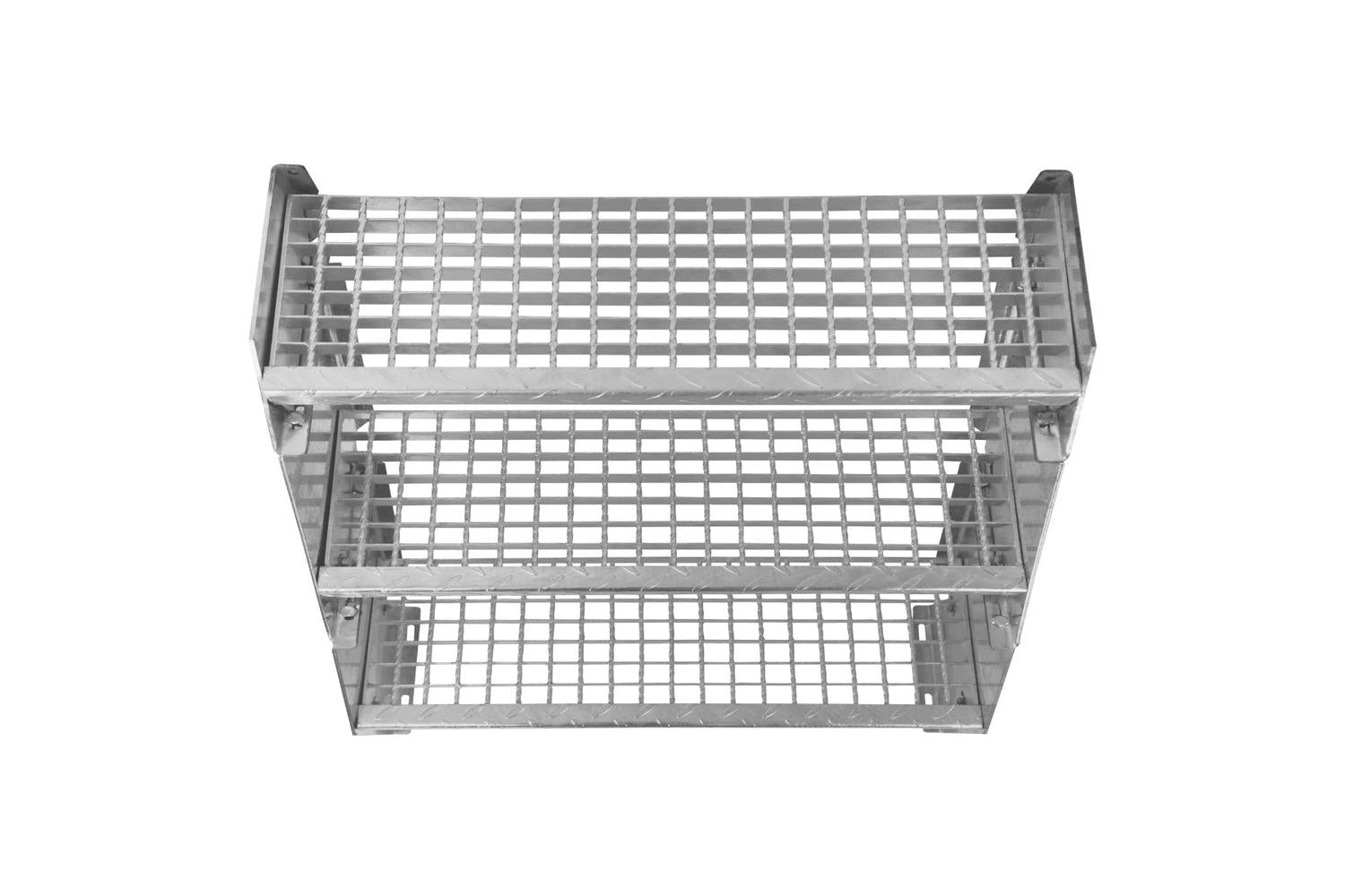 Monstershop Adjustable 7 Section Galvanised Staircase | Silver-3