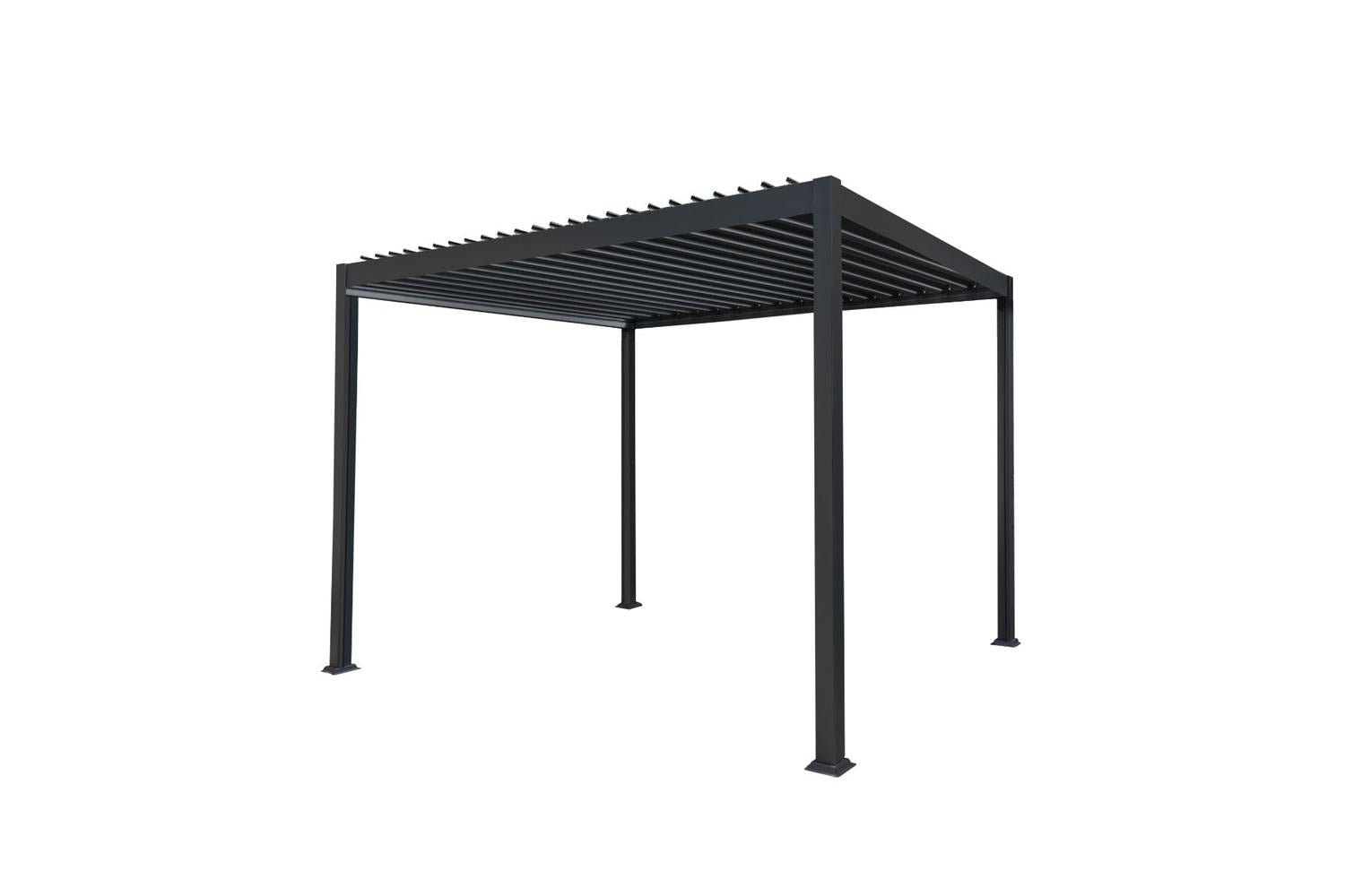 Monstershop 3m x 3m Aluminium Pergola | Dark Grey