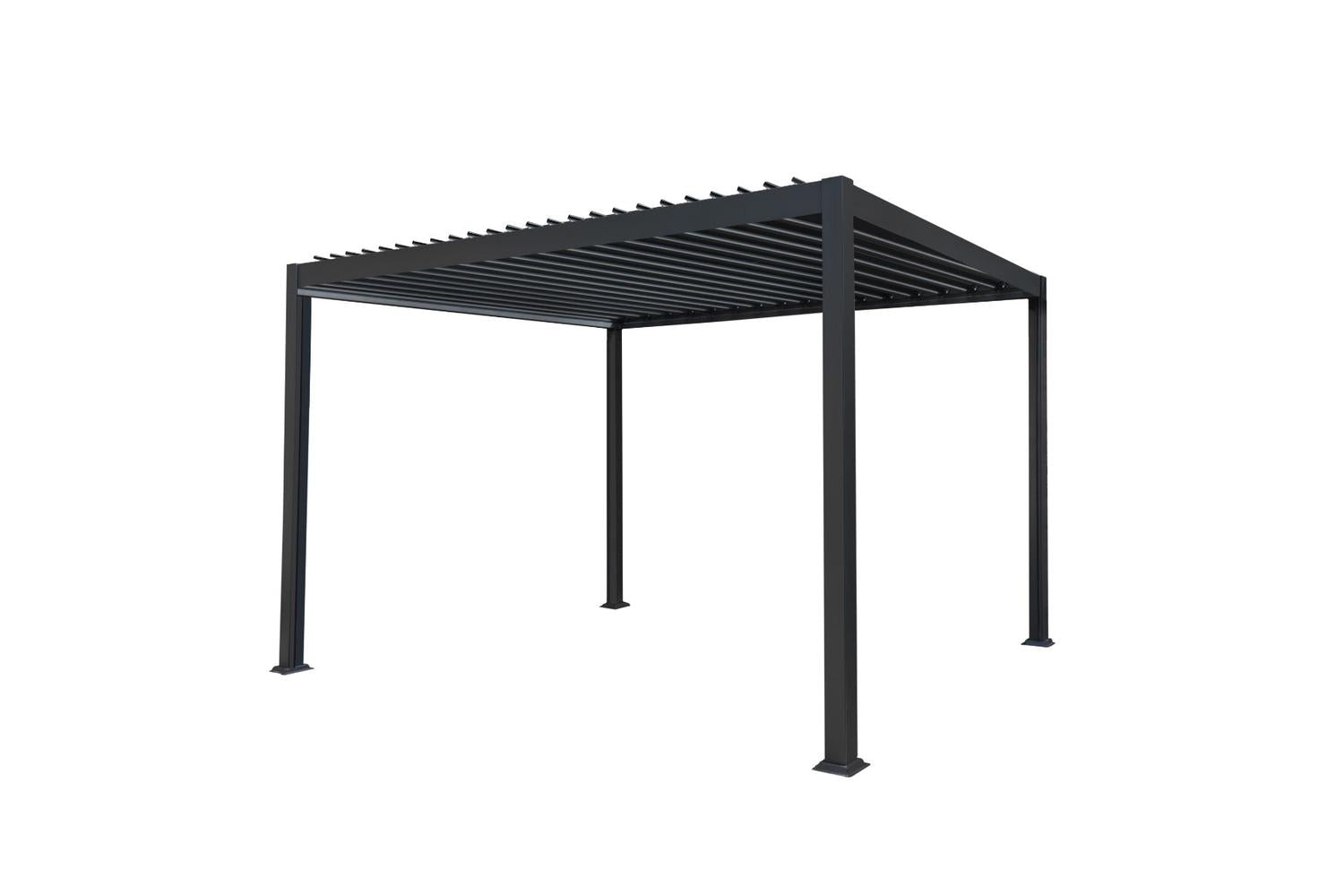 Monstershop 4m x 3m Aluminium Pergola | Dark Grey-2