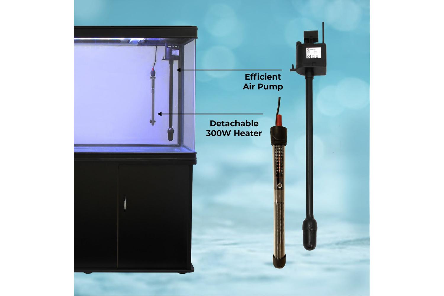 Monstershop Aquarium Fish Tank & Cabinet | Black-2
