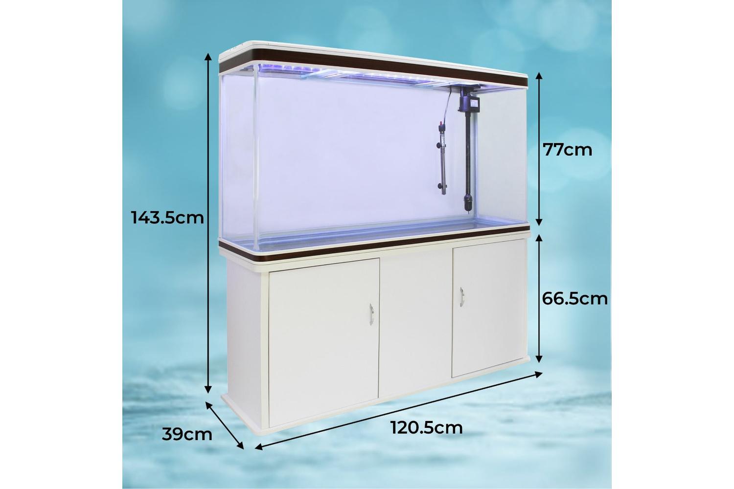 Monstershop Aquarium Fish Tank & Cabinet | White-6