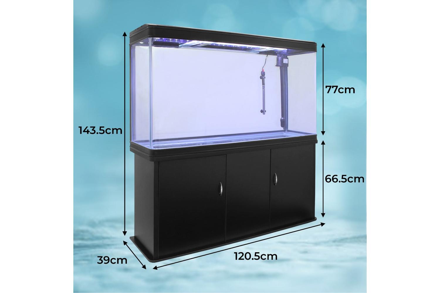 Monstershop Aquarium Fish Tank & Cabinet with Complete Starter Kit | Black-6