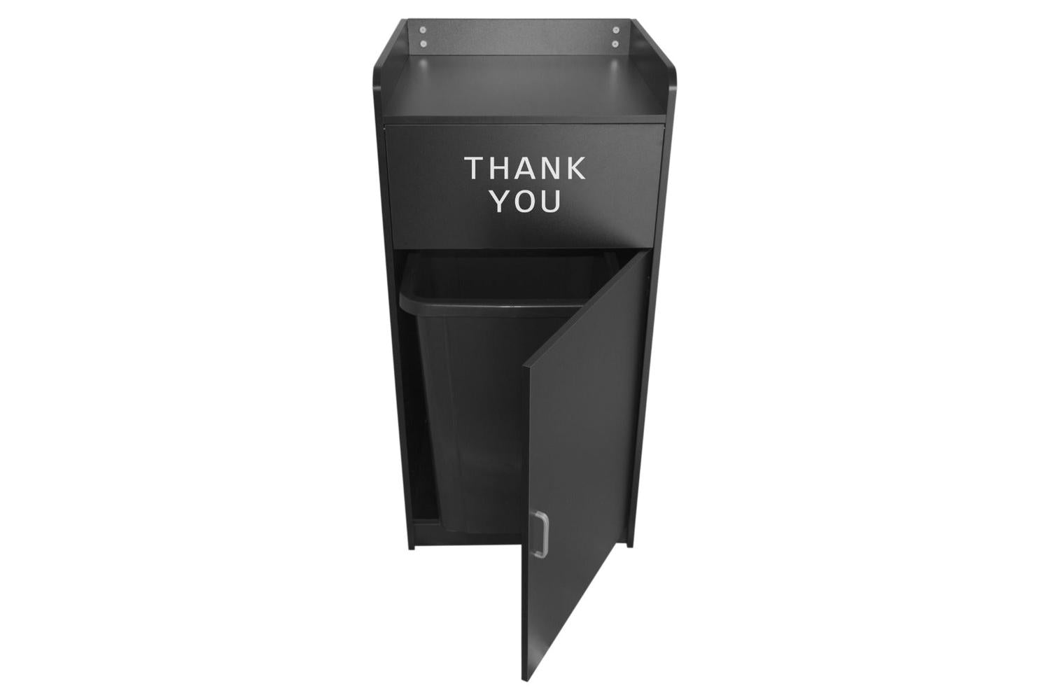 Monstershop Wooden Litter Bin & Tray Stand | Black-5