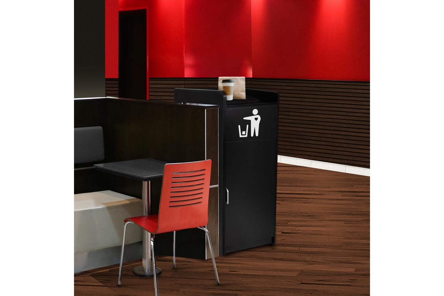 Monstershop Wooden Litter Bin & Tray Stand | Black-6