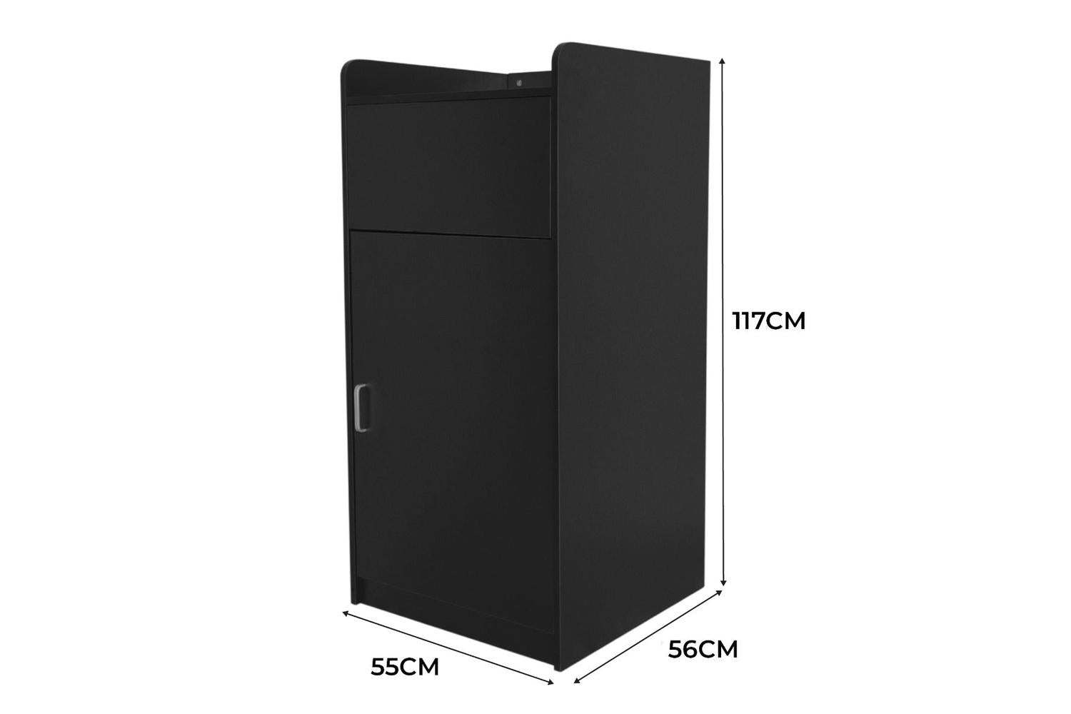 Monstershop Wooden Litter Bin & Tray Stand | Black-7