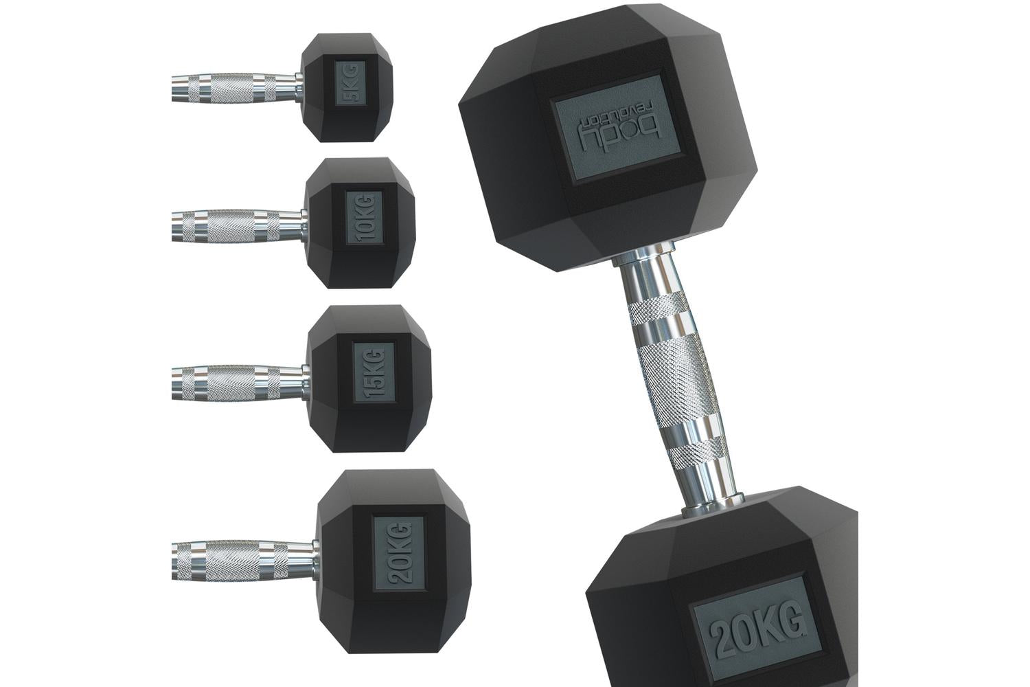 Monstershop Body Revolution Hex Dumbbells | 5kg Pair