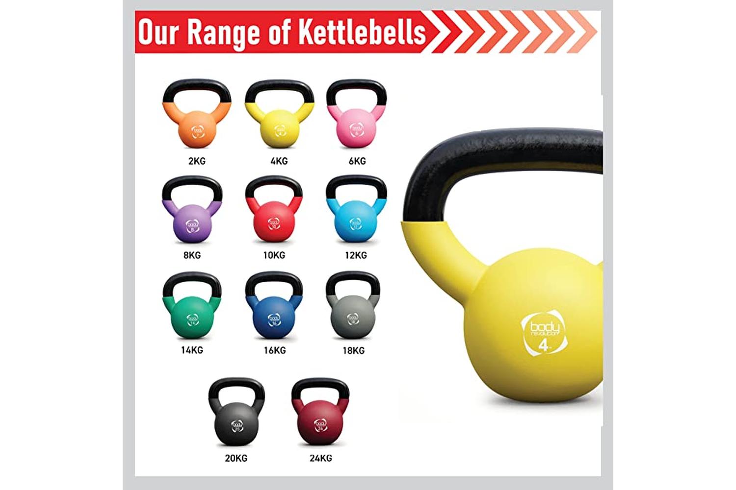 Monstershop Body Revolution Neoprene Kettlebells | 18kg | Grey-2