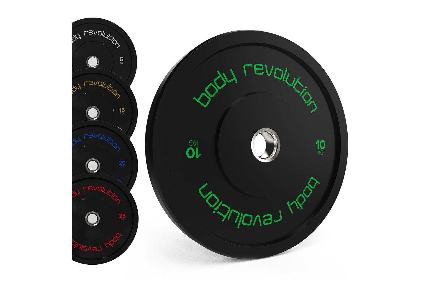 Body Revolution Olympic Bumper Plates Black 15 Kg Pair-7