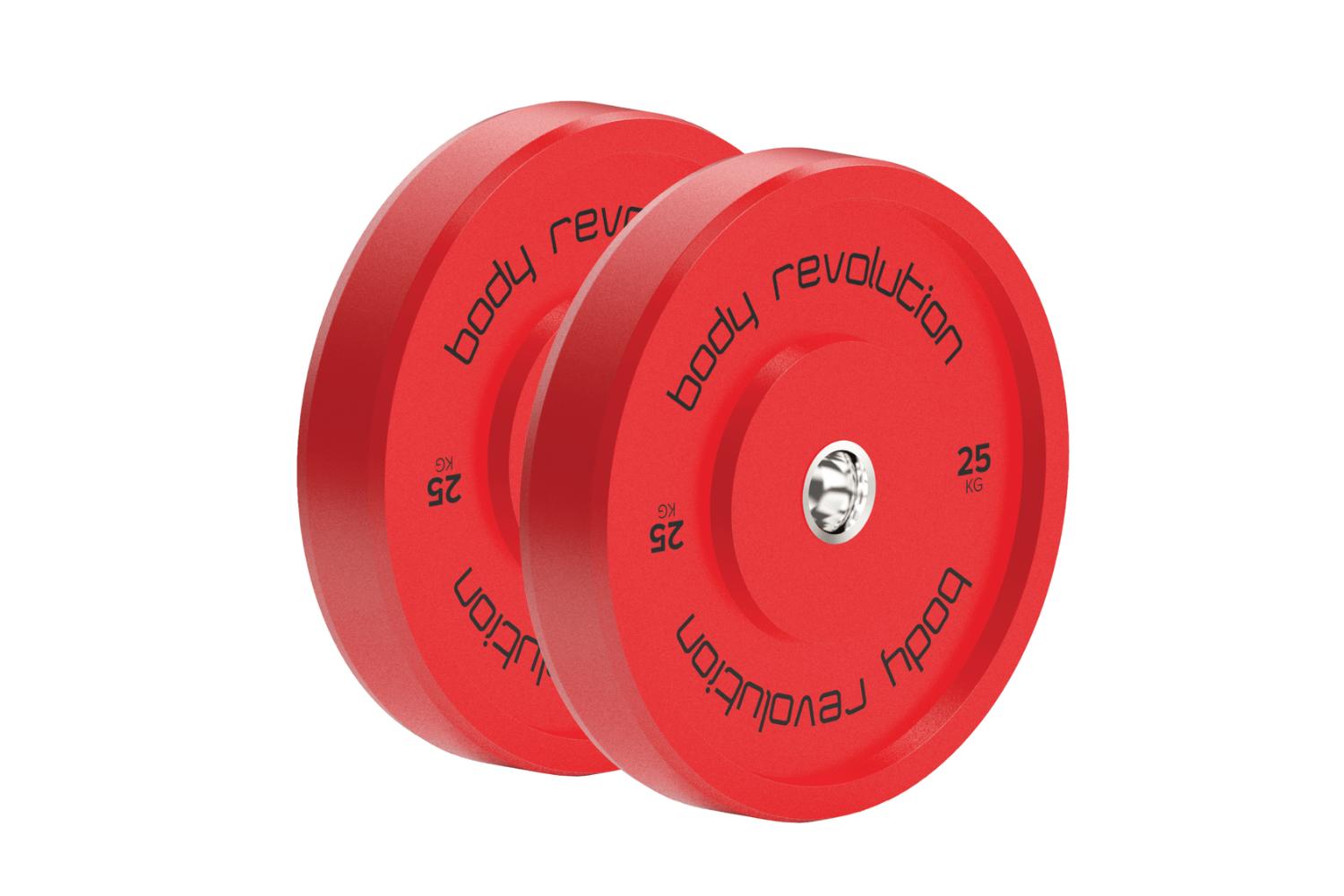 Body Revolution Olympic Bumper Plates Colour 25kg Pair