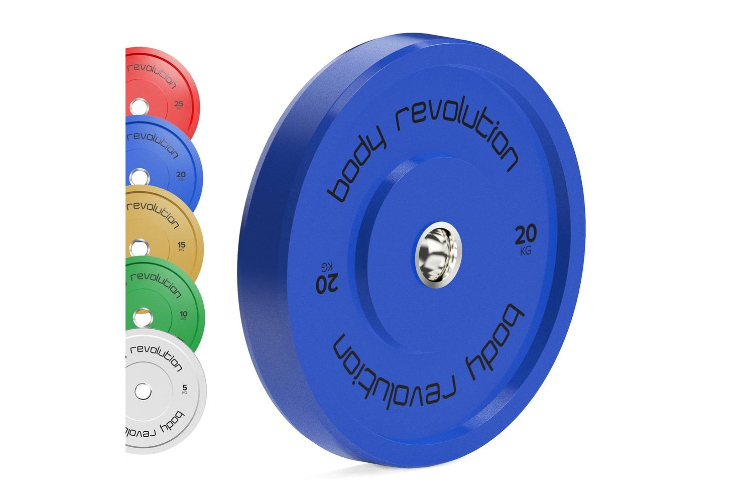 Body Revolution Olympic Bumper Plates Colour 150kg Set-5