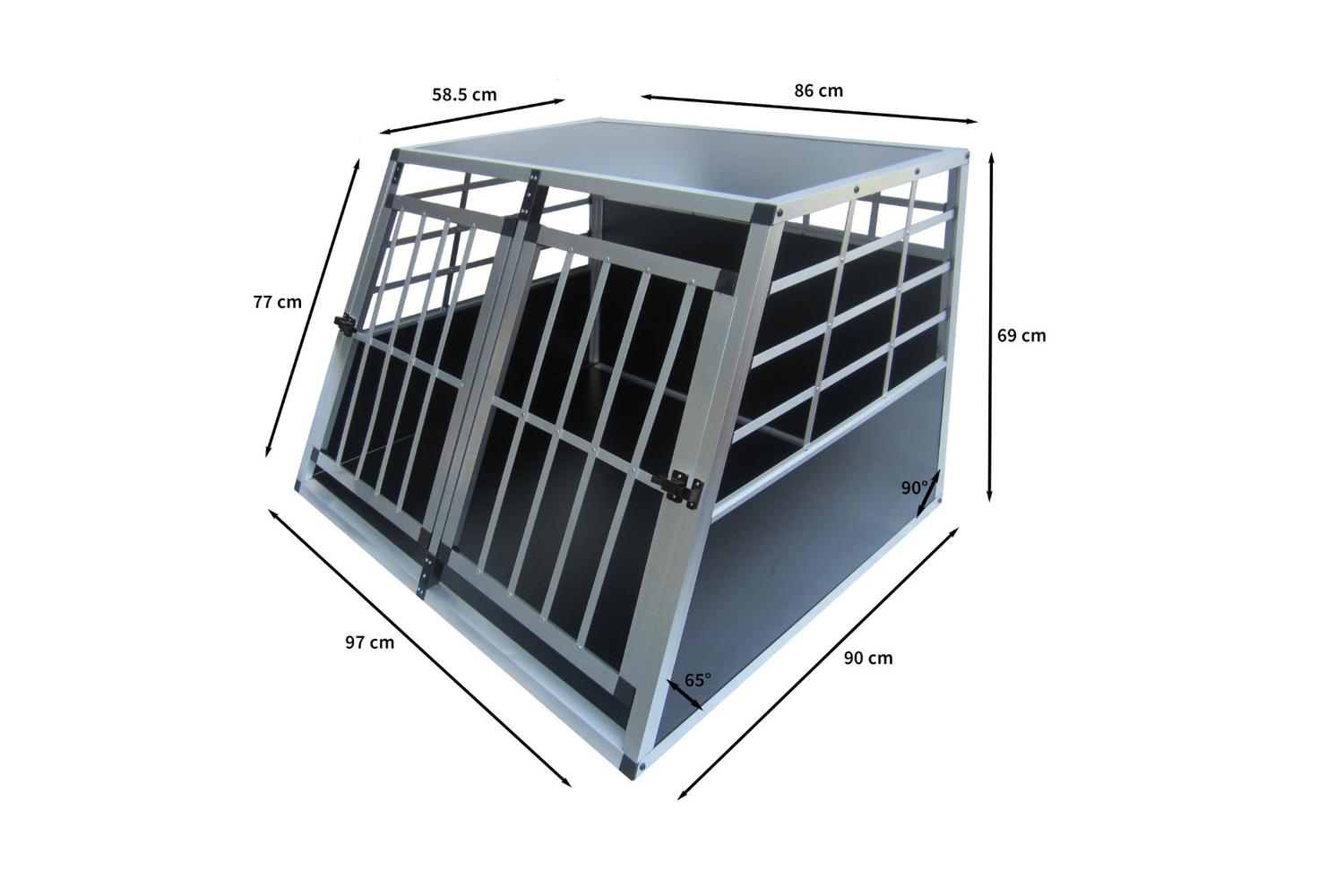 Monstershop 28291 - Car Dog Pet Crate - Large Double Doors-3