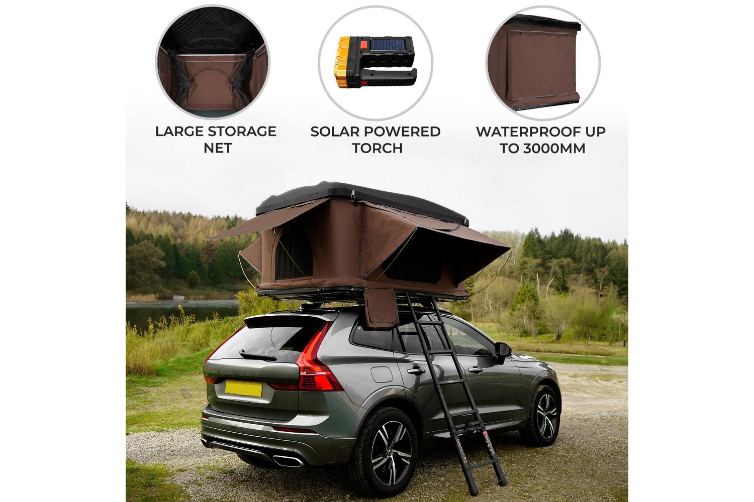 Monstershop 212486 - Car Roof Tent - Brown-2