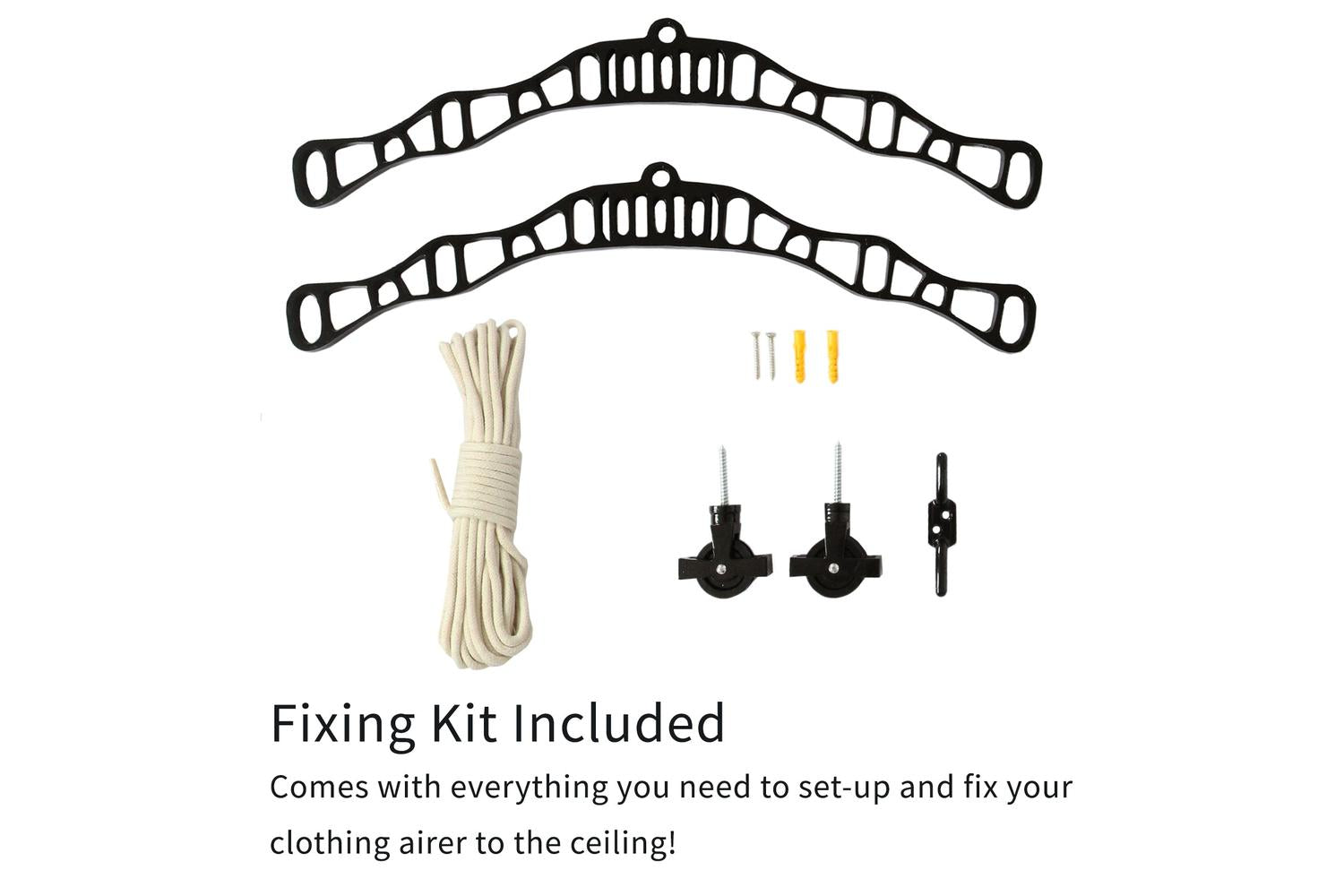 Monstershop 24453 - Clothing Airer Ceiling Pulley - Black --7