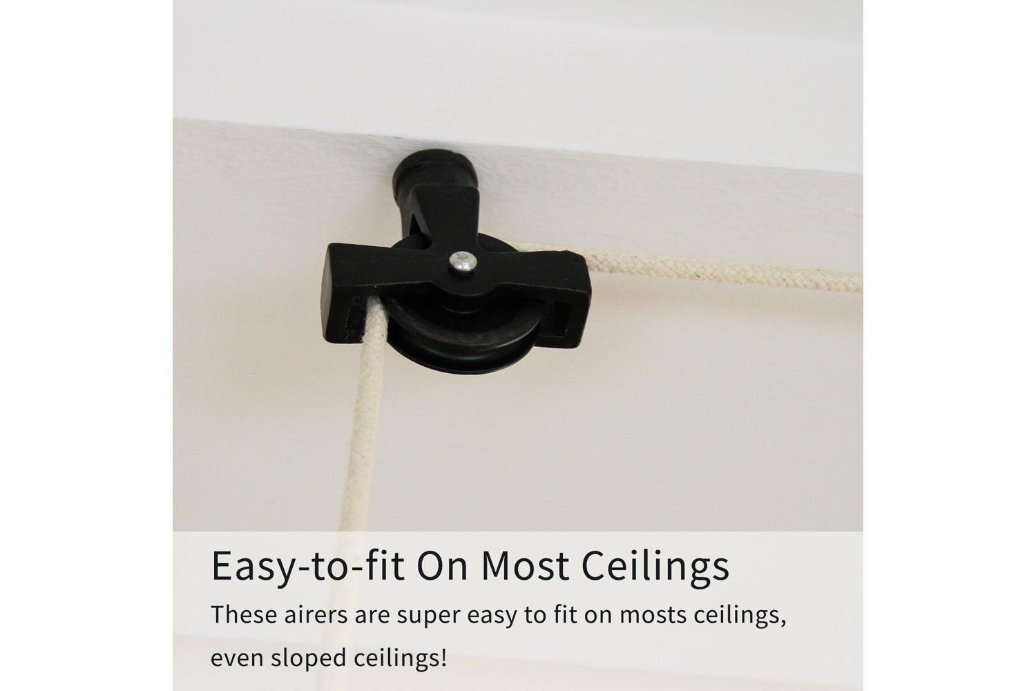 Monstershop 24453 - Clothing Airer Ceiling Pulley - Black --8