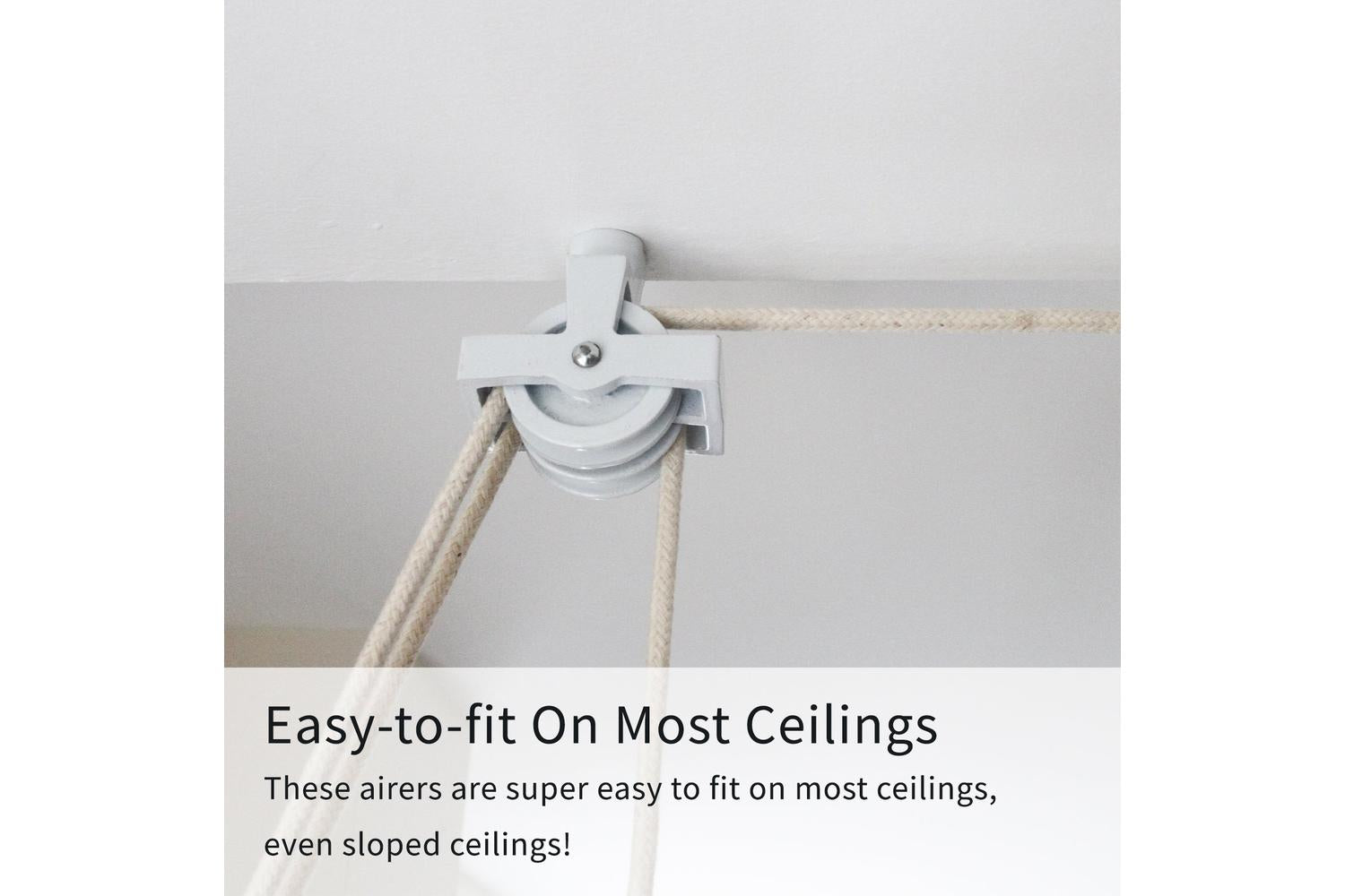 Monstershop 24532 - Clothing Airer Ceiling Pulley - White --7