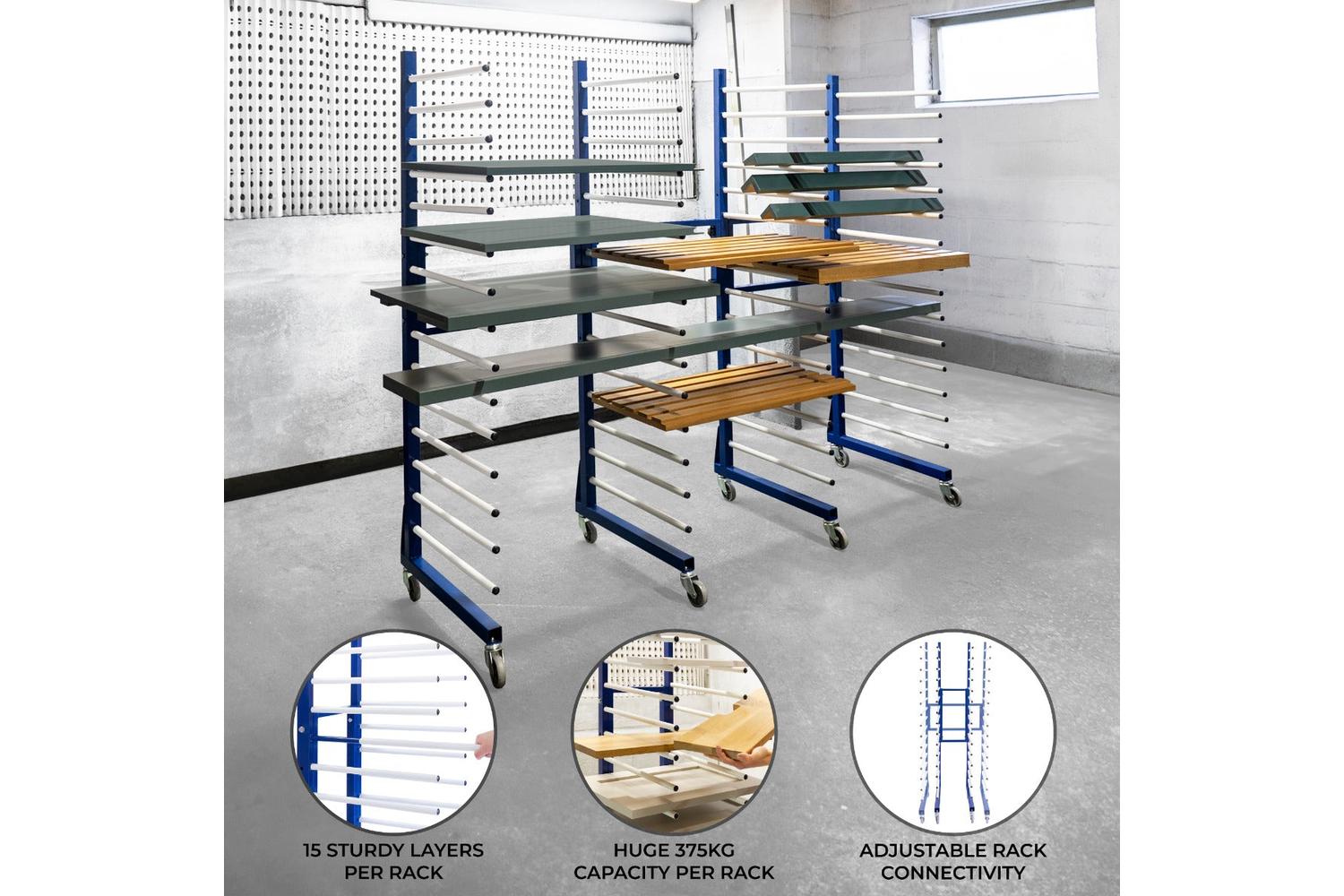 Monstershop 212890 - Combi Spray Drying Rack Trolley X 4 & 3-2