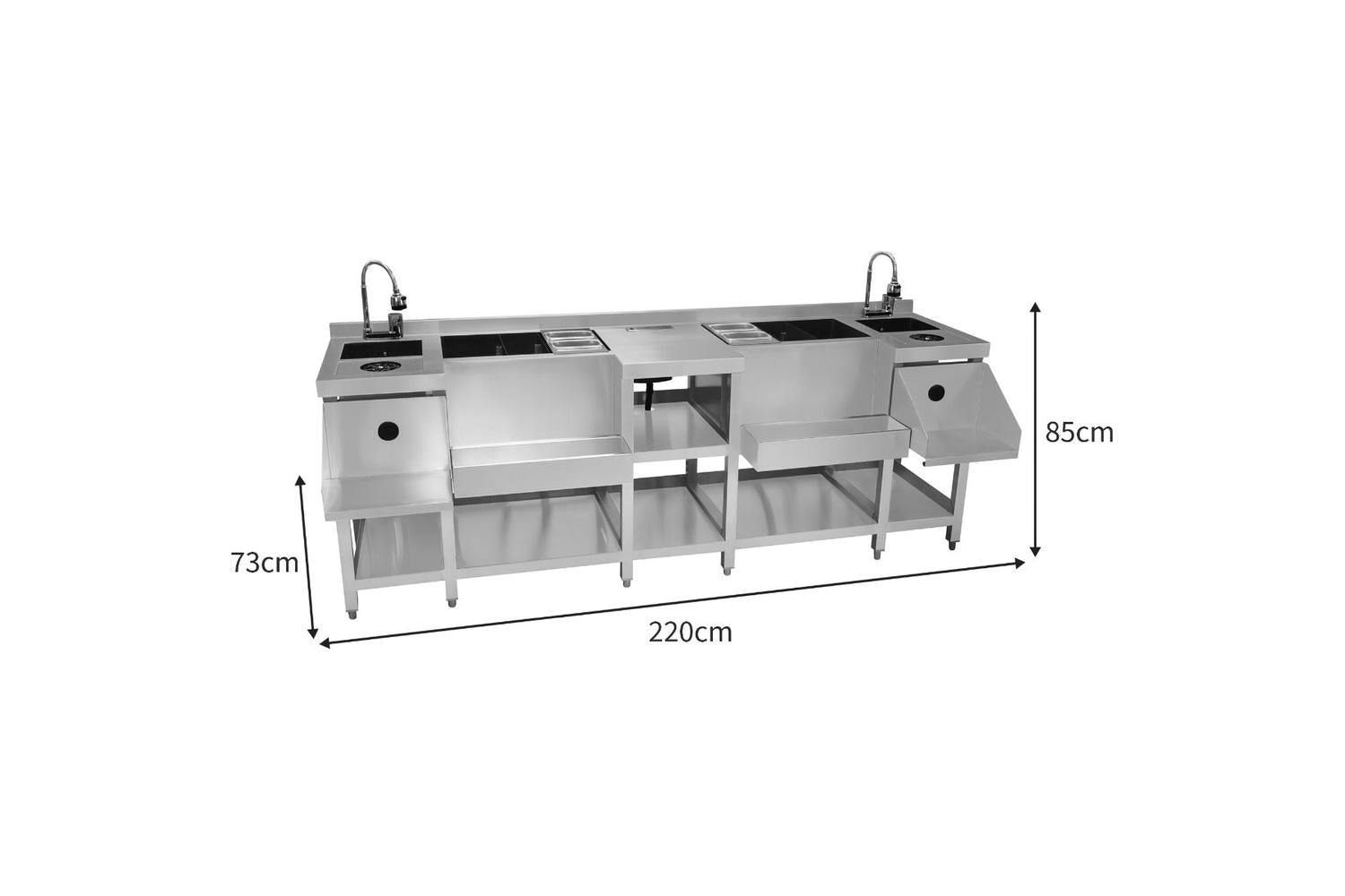 Monstershop 211073 - Compact Twin Cocktail Bar Station-5