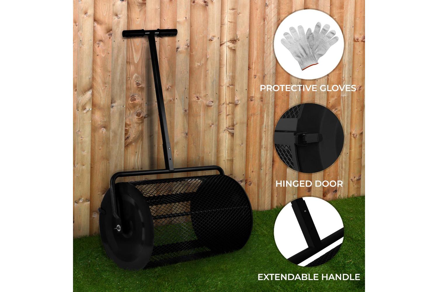 Monstershop 210171 - Compost & Peat Moss Spreader - Black-2