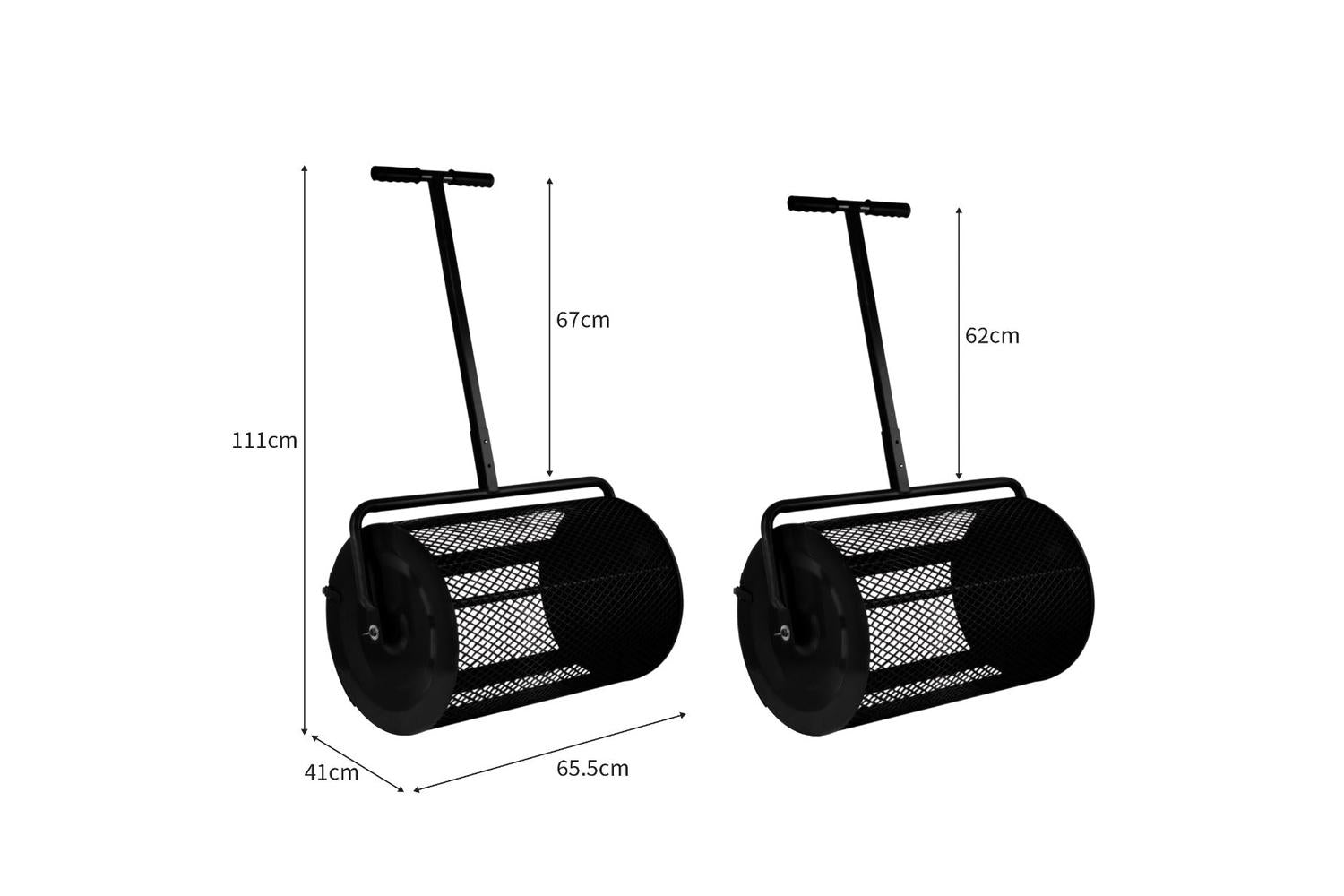 Monstershop 210171 - Compost & Peat Moss Spreader - Black-5