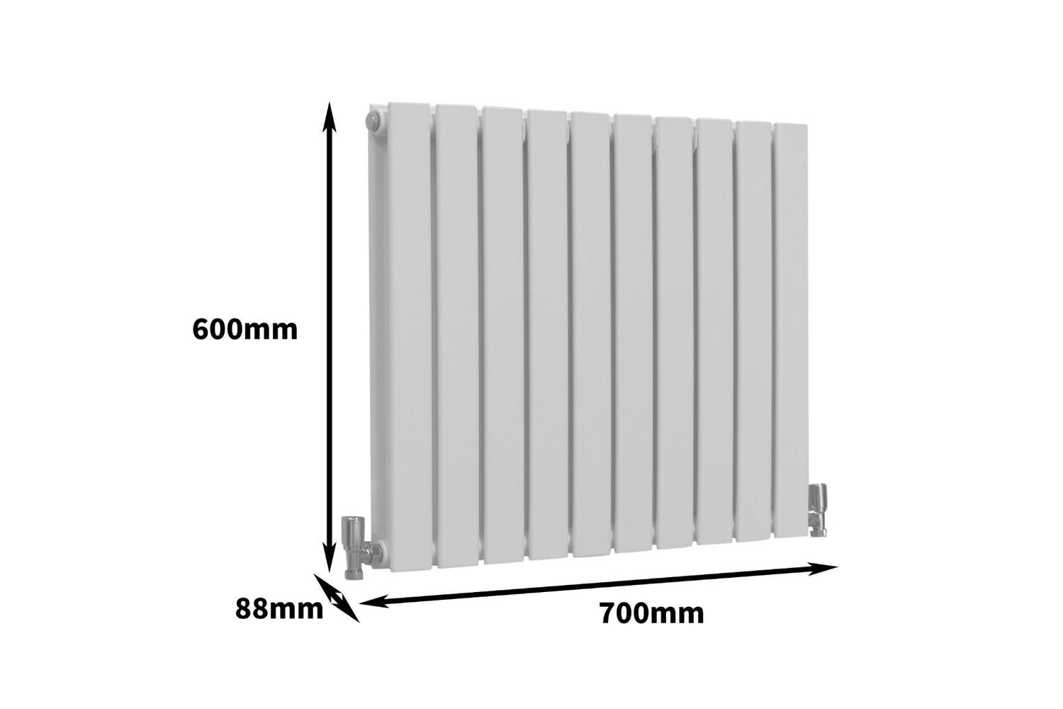 Monstershop 29598 - Designer Flat Panel Radiator Gloss White-8
