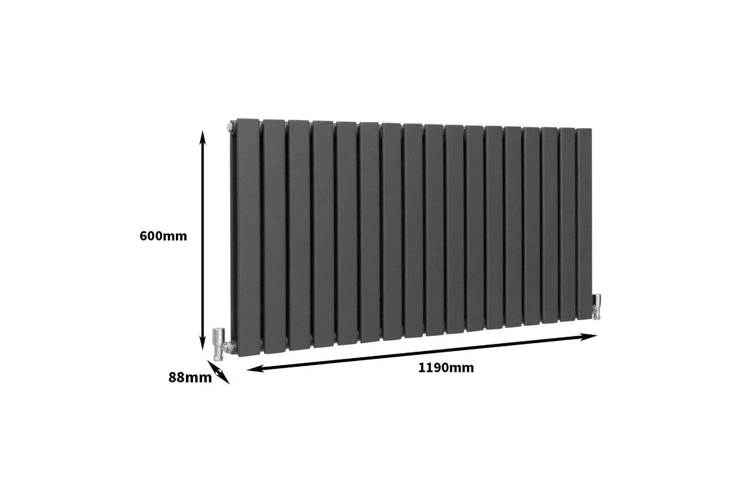 Monstershop 29603 - Designer Flat Panel Radiators Anthracite-8
