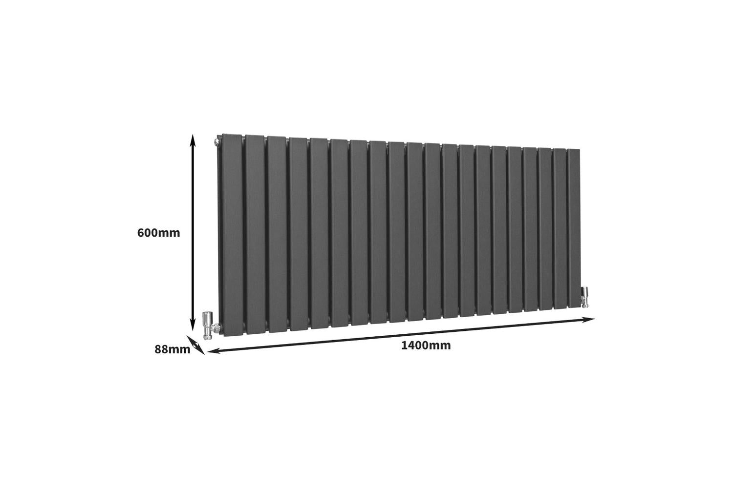 Monstershop 29606 - Designer Flat Panel Radiators Anthracite-8