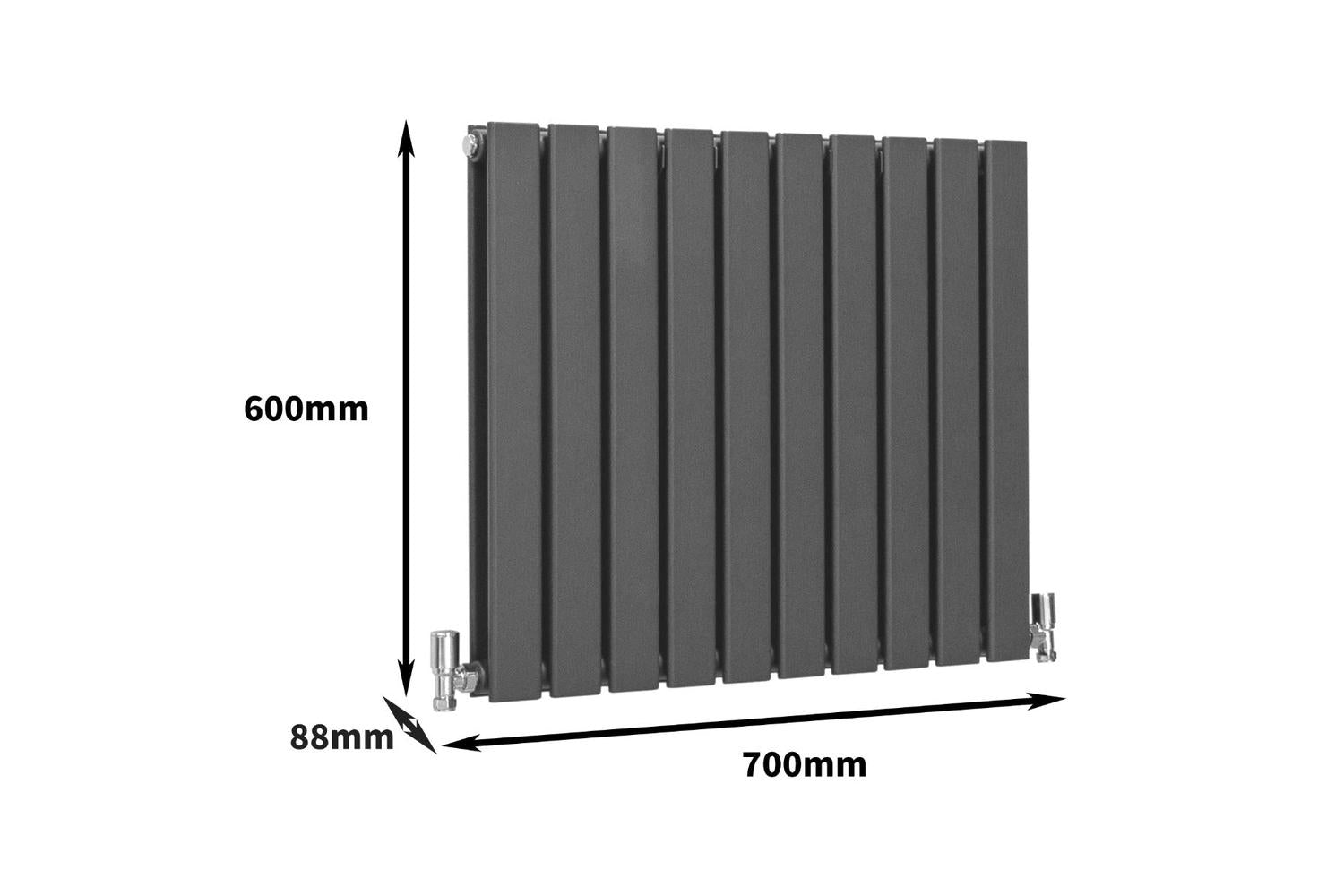 Monstershop 29597 - Designer Flat Panel Radiators Anthracite-8