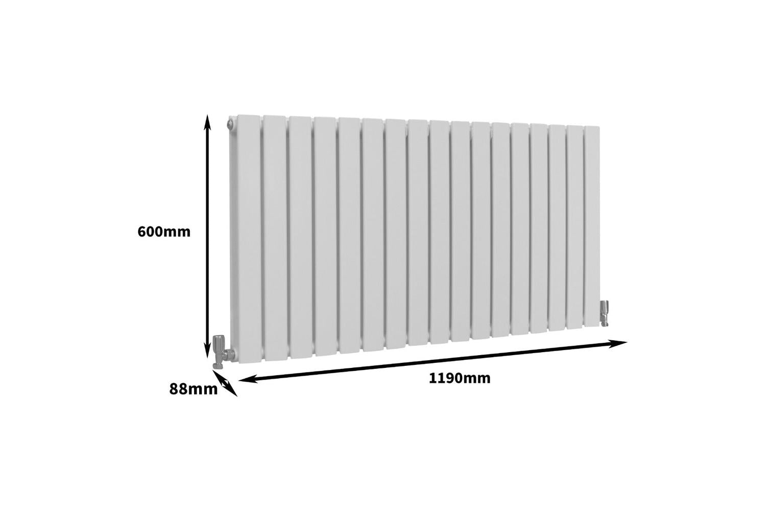 Monstershop 29604 - Designer Flat Panel Radiators Gloss Whit-8