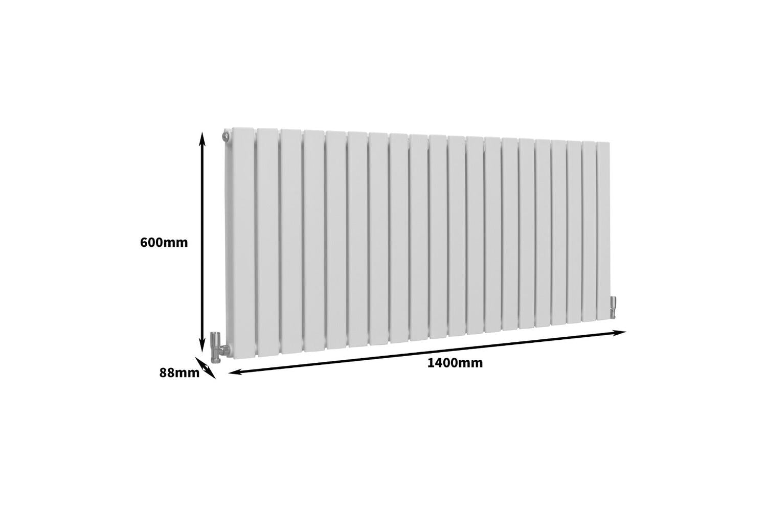 Monstershop 29607 - Designer Flat Panel Radiators Gloss Whit-8