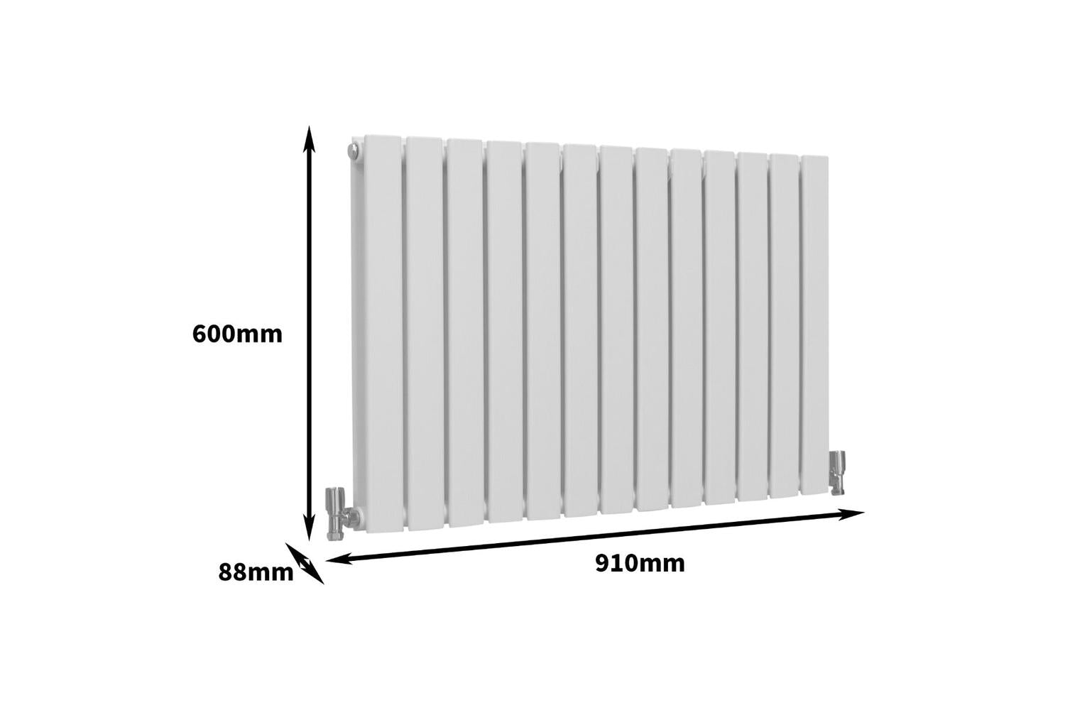 Monstershop 29601 - Designer Flat Panel Radiators Gloss Whit-8